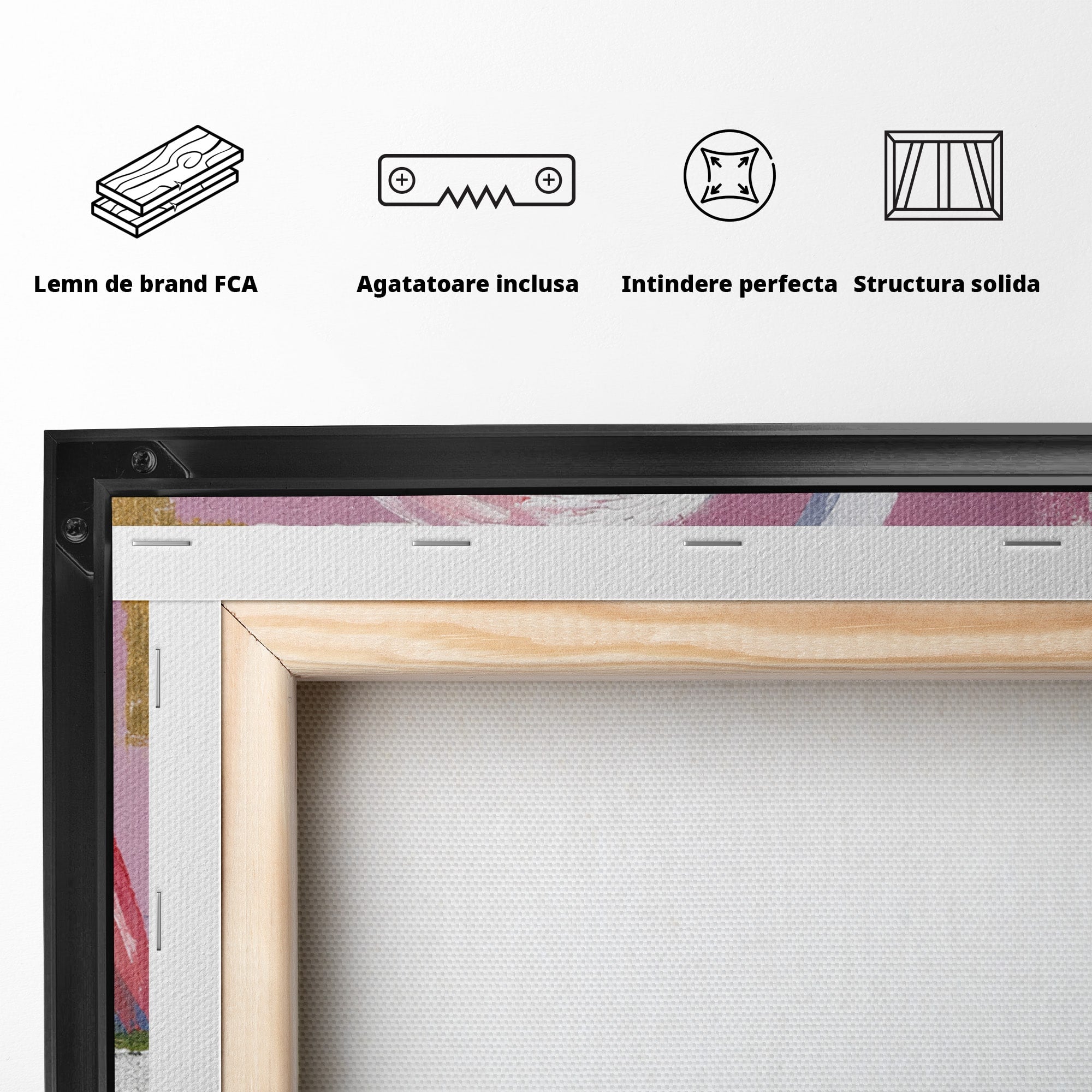 Tablou Canvas Premium LuxCanva® M1664, Flamingo Exotic, Flamingo, Natura, Modern, Peisaj, Living, Culori Vibrante