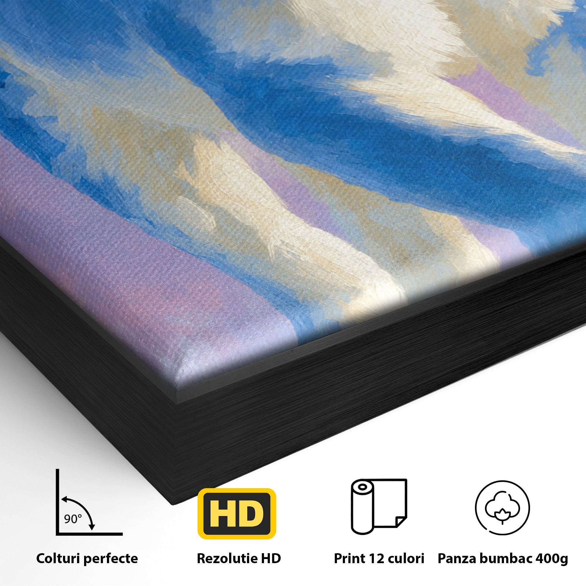Tablou Canvas Premium LuxCanva® M1665, Leu Albastru, Leu, Animale, Arta, Dormitor, Living, Culori Vibrante
