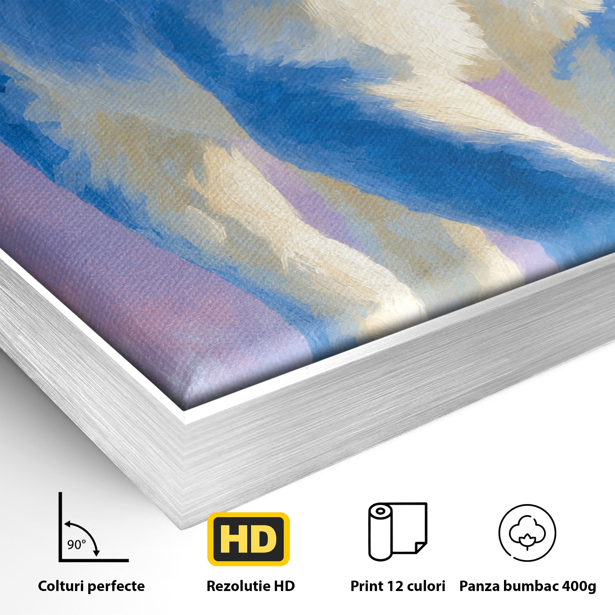 Tablou Canvas Premium LuxCanva® M1665, Leu Albastru, Leu, Animale, Arta, Dormitor, Living, Culori Vibrante