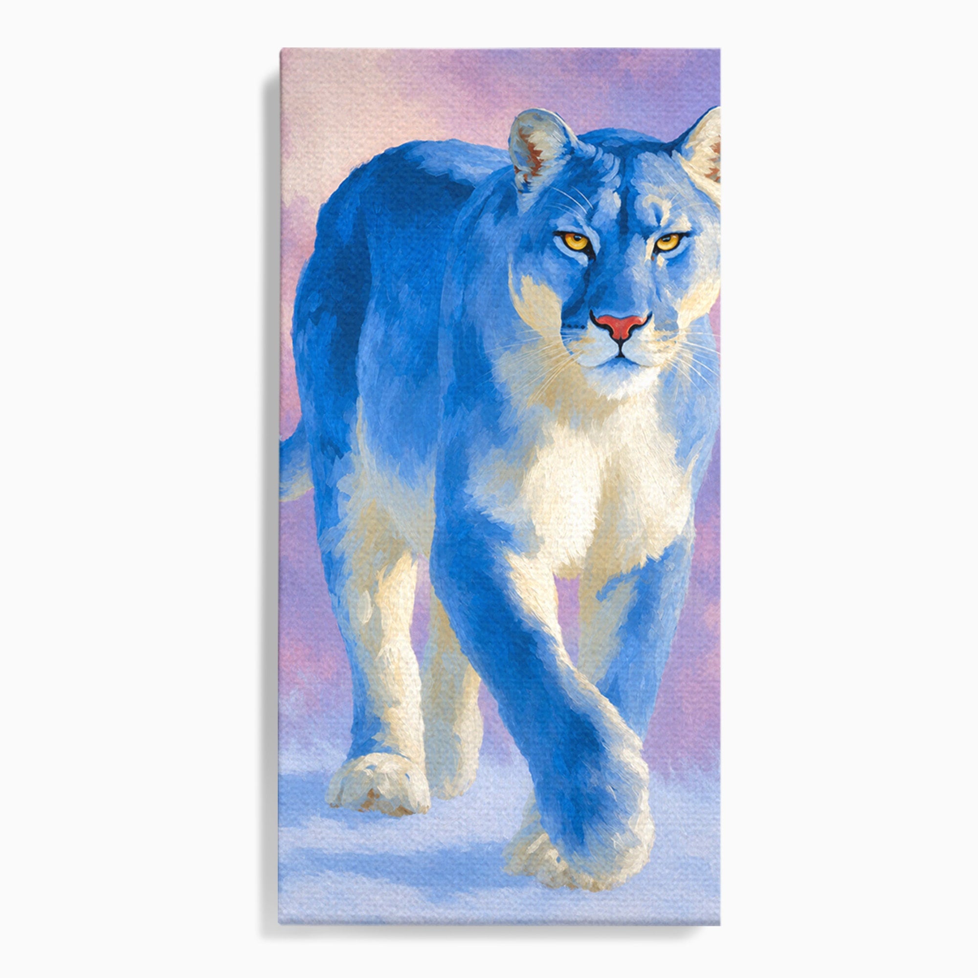 Tablou Canvas Premium LuxCanva® M1665, Leu Albastru, Leu, Animale, Arta, Dormitor, Living, Culori Vibrante