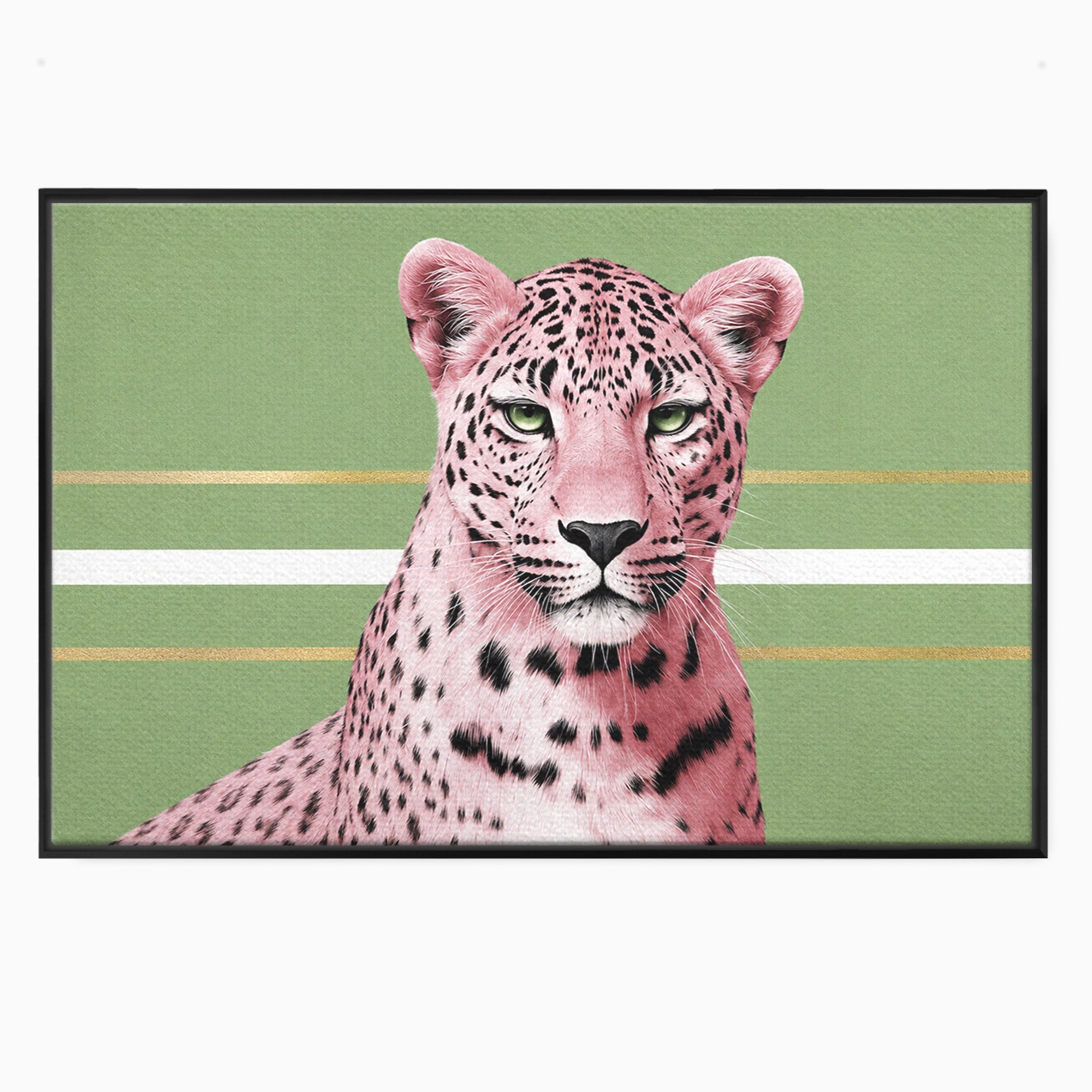 Tablou Canvas Premium LuxCanva® M1666, Leopard Roz, Leopard, Animal, Portret, Modern, Dormitor, Culori Vibrante