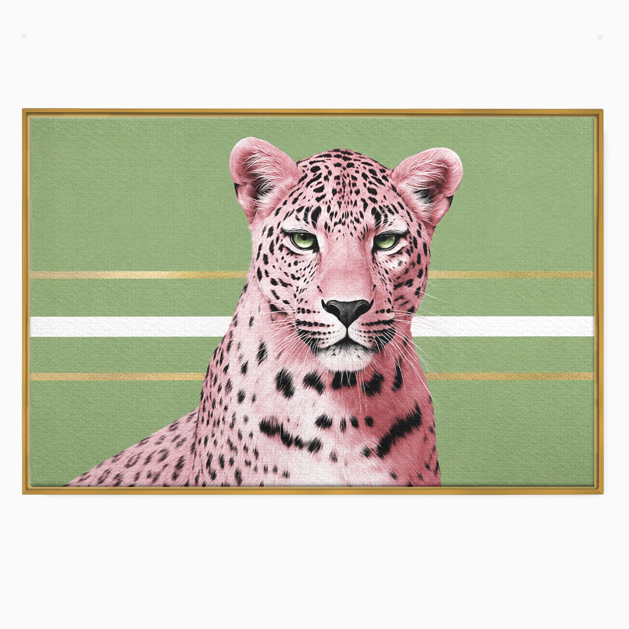 Tablou Canvas Premium LuxCanva® M1666, Leopard Roz, Leopard, Animal, Portret, Modern, Dormitor, Culori Vibrante