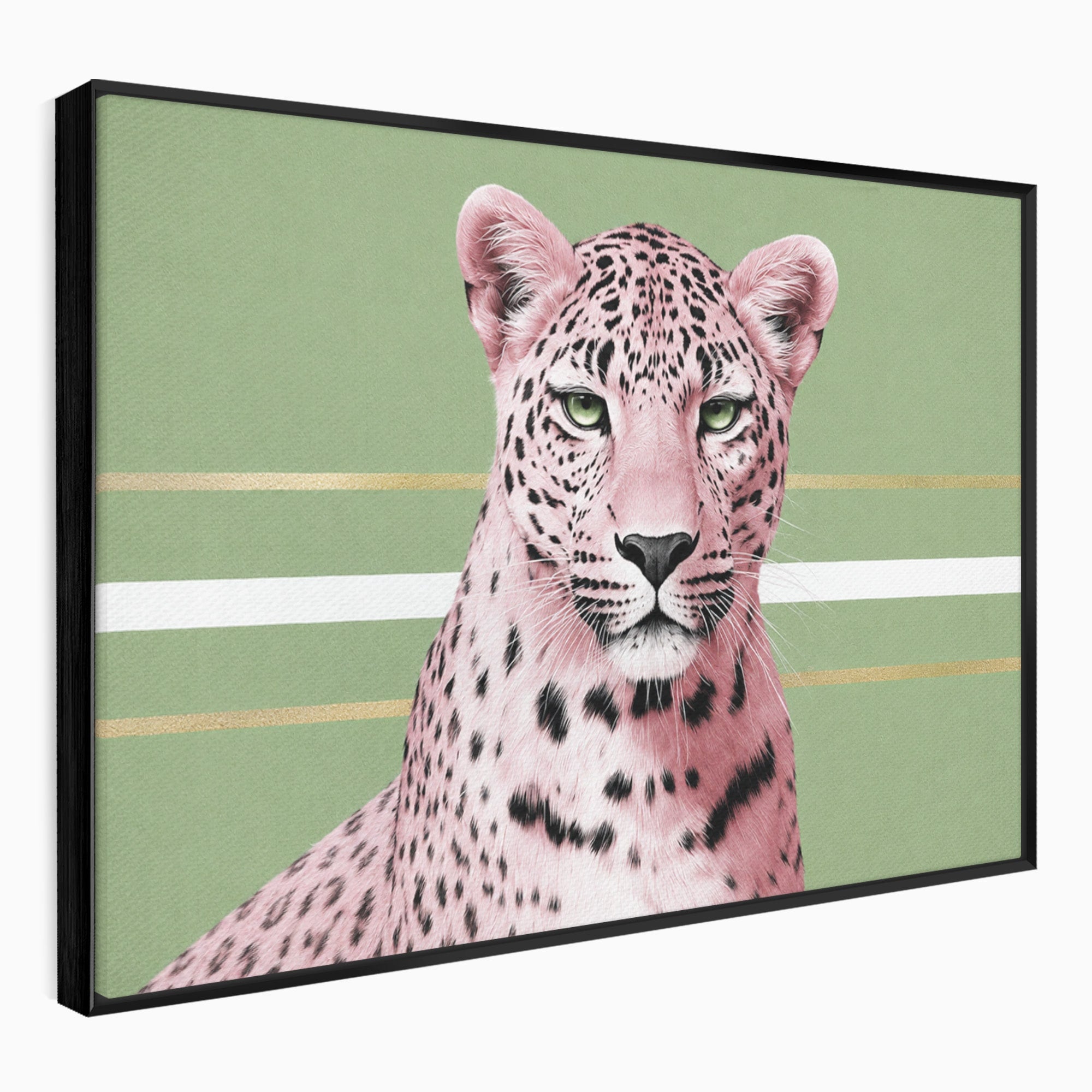 Tablou Canvas Premium LuxCanva® M1666, Leopard Roz, Leopard, Animal, Portret, Modern, Dormitor, Culori Vibrante