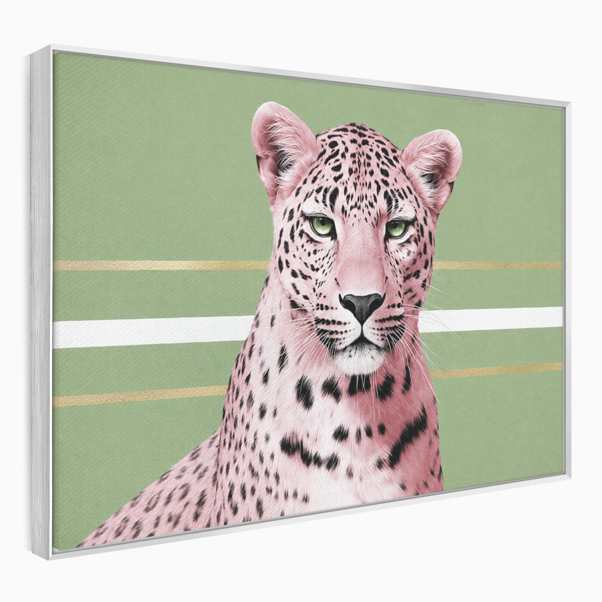 Tablou Canvas Premium LuxCanva® M1666, Leopard Roz, Leopard, Animal, Portret, Modern, Dormitor, Culori Vibrante