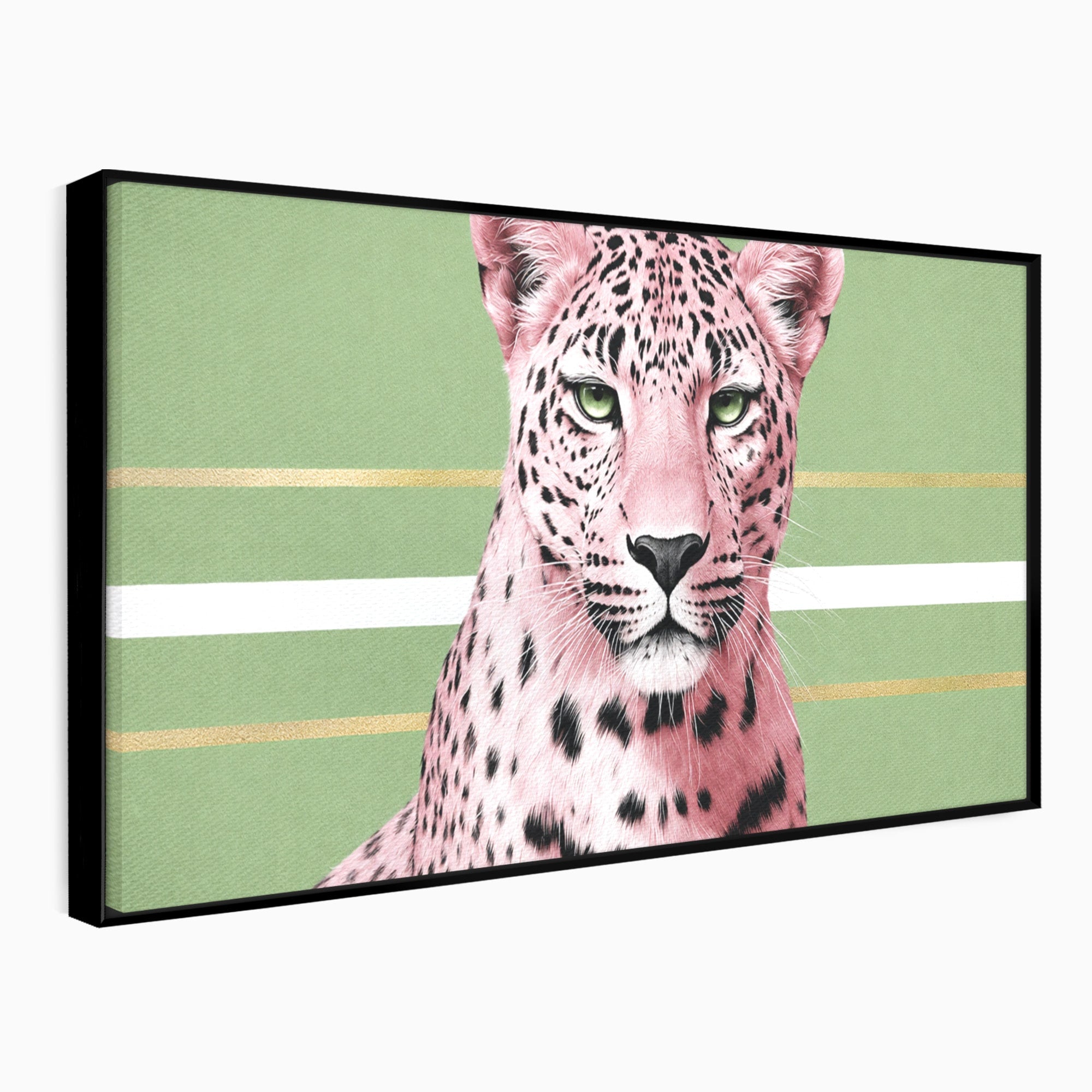 Tablou Canvas Premium LuxCanva® M1666, Leopard Roz, Leopard, Animal, Portret, Modern, Dormitor, Culori Vibrante