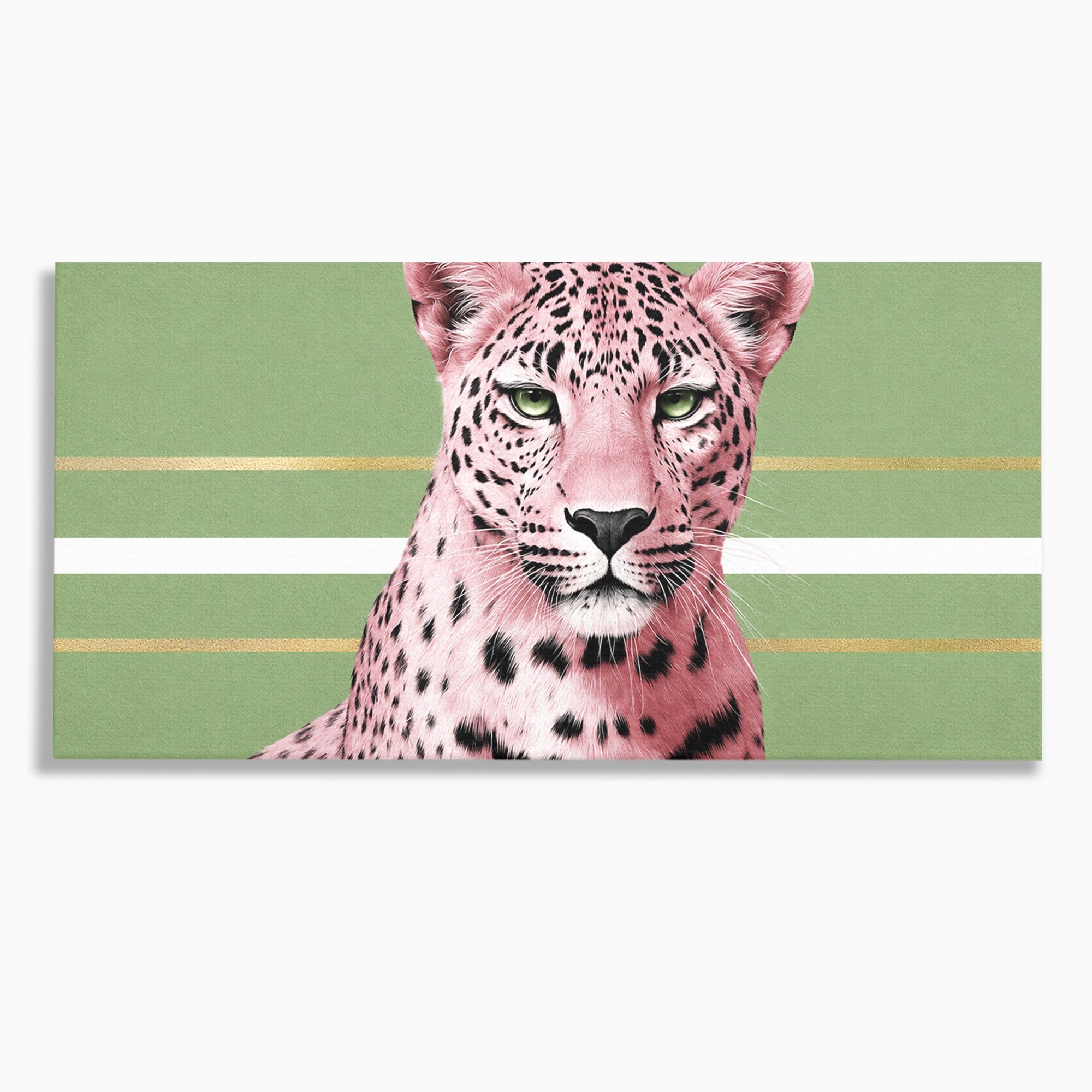 Tablou Canvas Premium LuxCanva® M1666, Leopard Roz, Leopard, Animal, Portret, Modern, Dormitor, Culori Vibrante