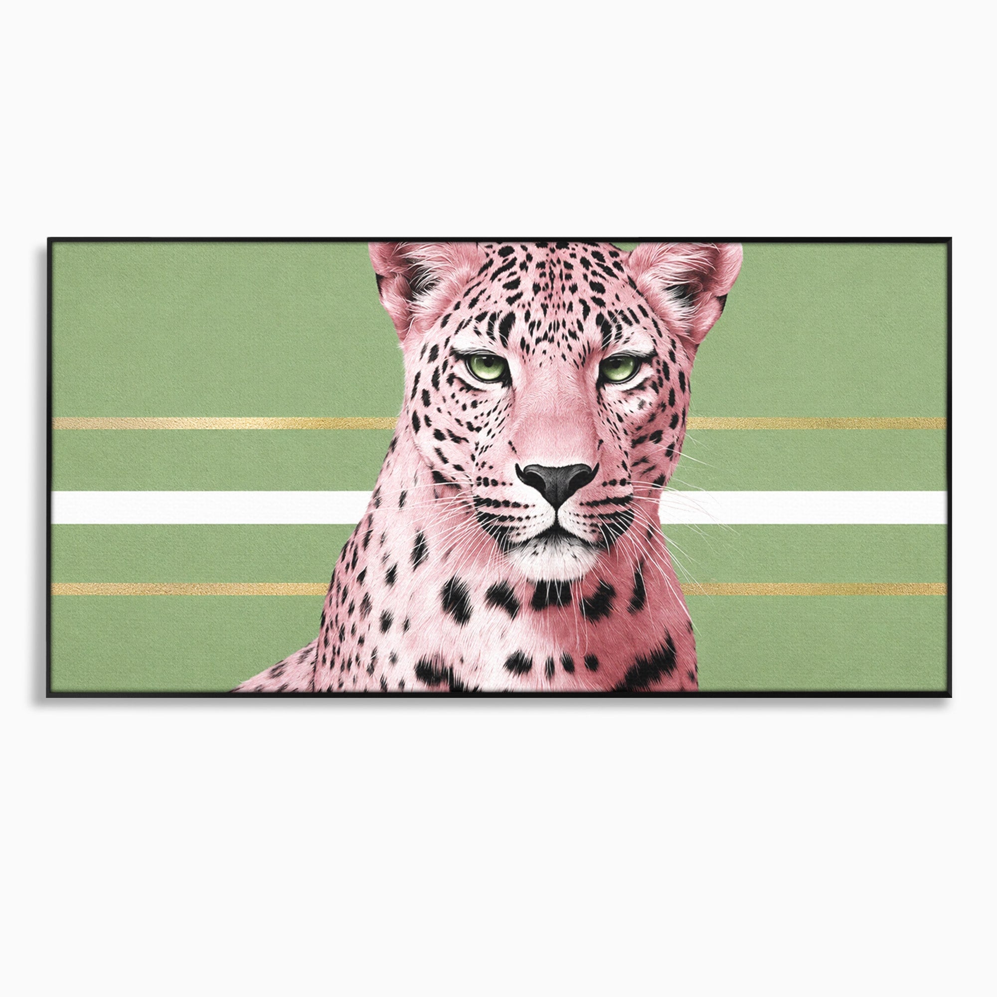 Tablou Canvas Premium LuxCanva® M1666, Leopard Roz, Leopard, Animal, Portret, Modern, Dormitor, Culori Vibrante