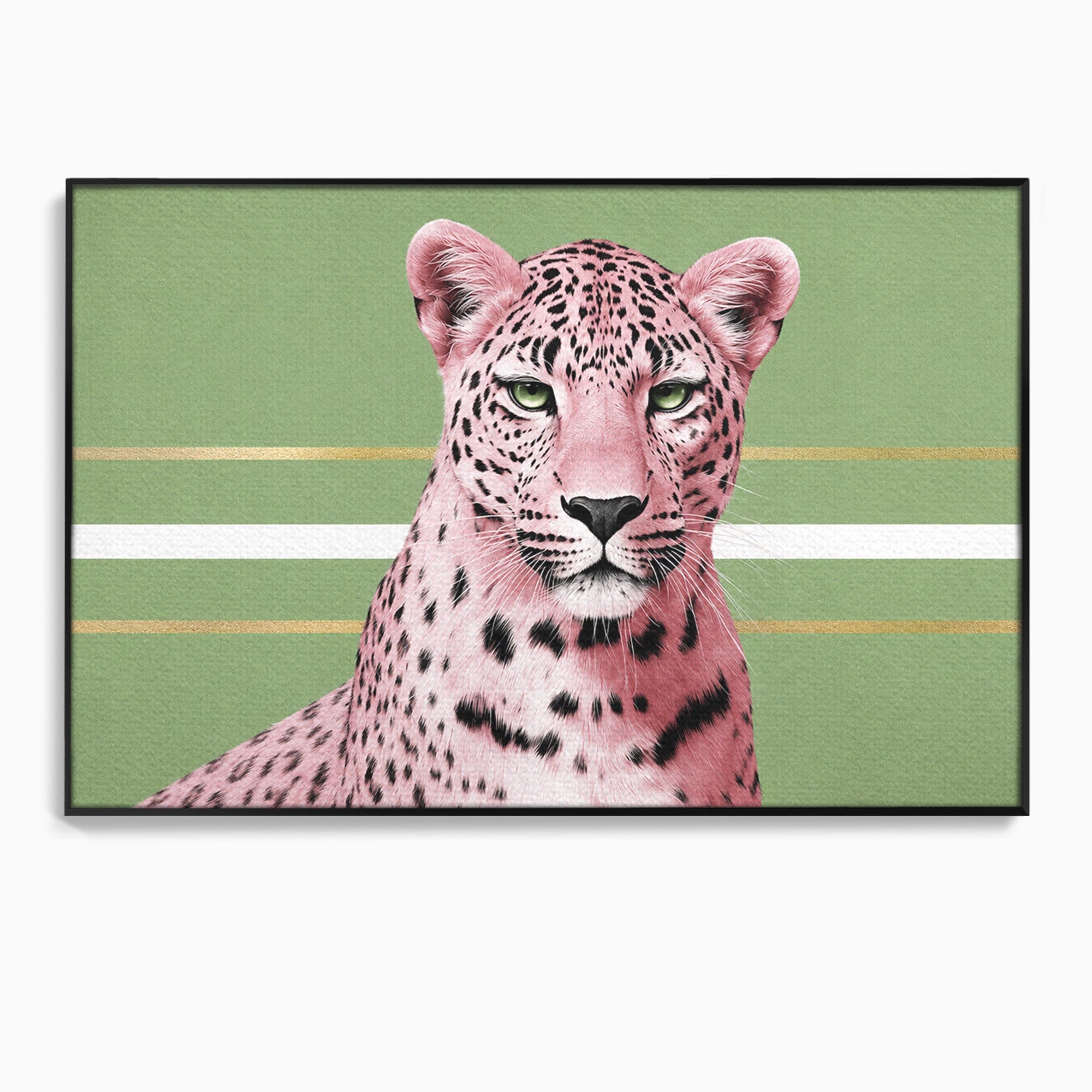 Tablou Canvas Premium LuxCanva® M1666, Leopard Roz, Leopard, Animal, Portret, Modern, Dormitor, Culori Vibrante