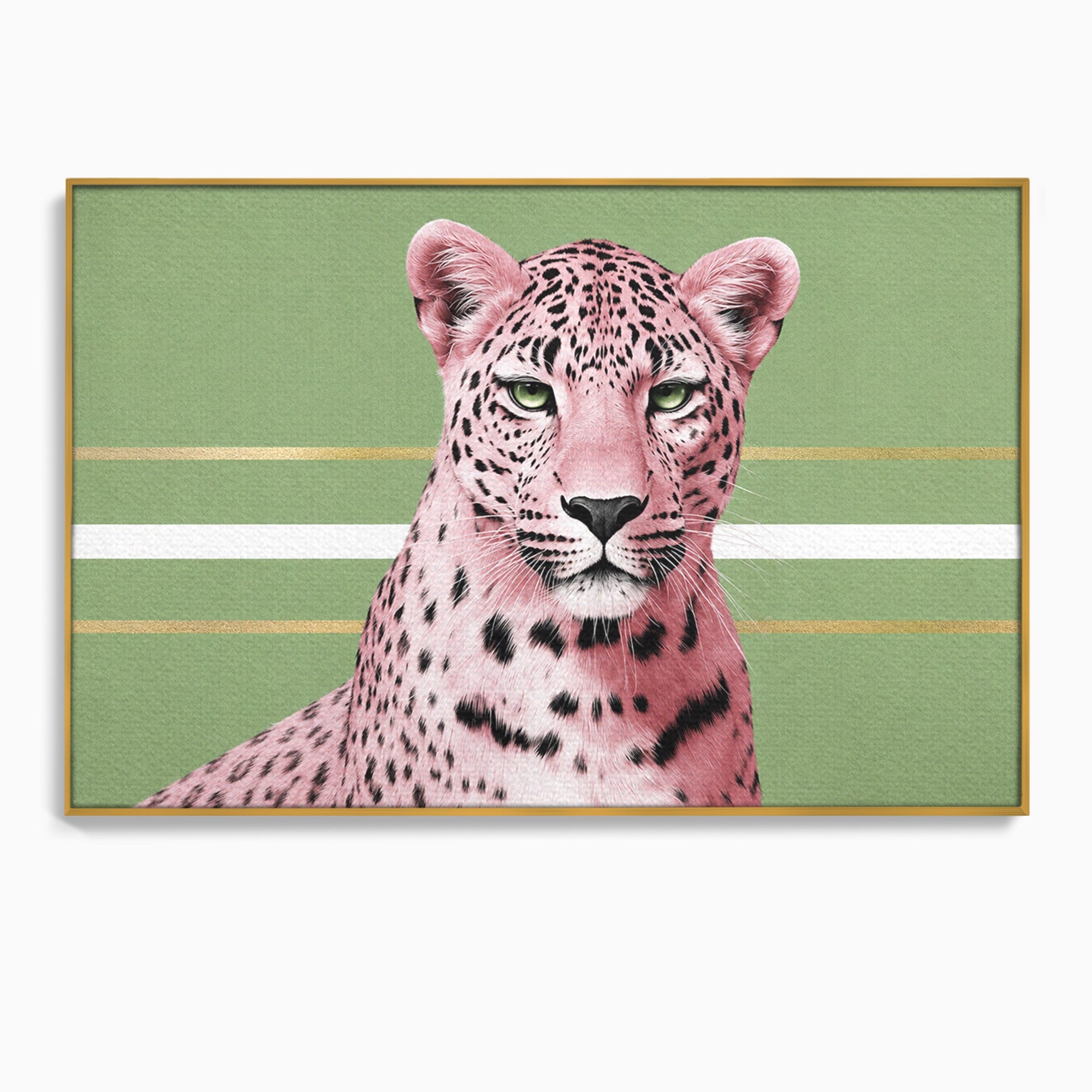 Tablou Canvas Premium LuxCanva® M1666, Leopard Roz, Leopard, Animal, Portret, Modern, Dormitor, Culori Vibrante