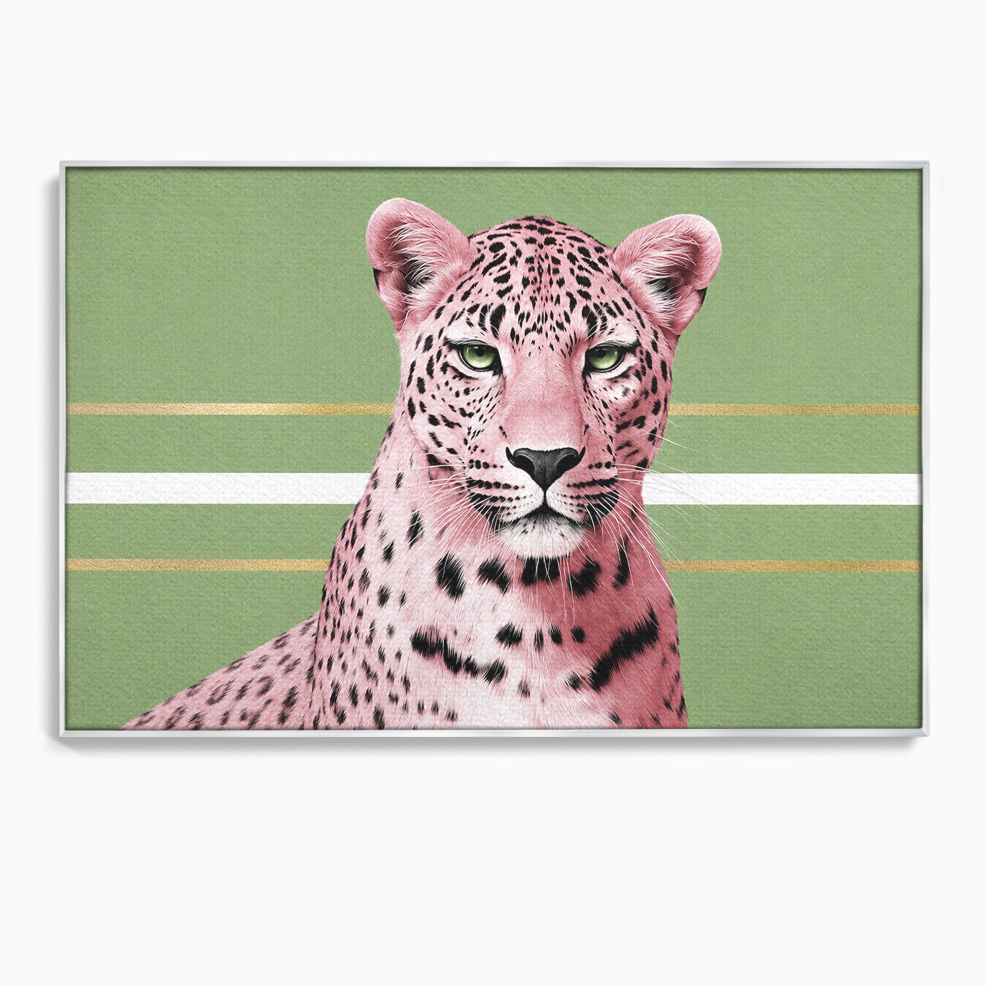 Tablou Canvas Premium LuxCanva® M1666, Leopard Roz, Leopard, Animal, Portret, Modern, Dormitor, Culori Vibrante