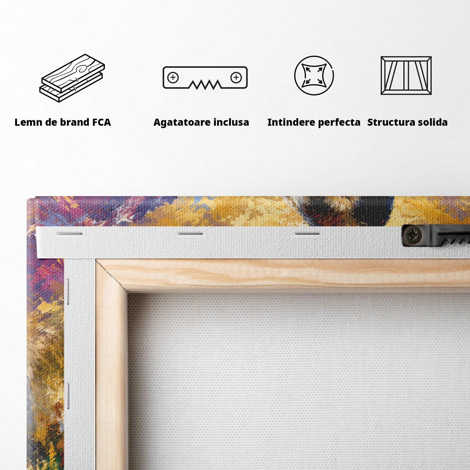 Tablou Canvas Premium LuxCanva® M1670, Gorila Majestoasa, Gorila, Munti, Natura, Wildlife, Living, Culori Vibrante
