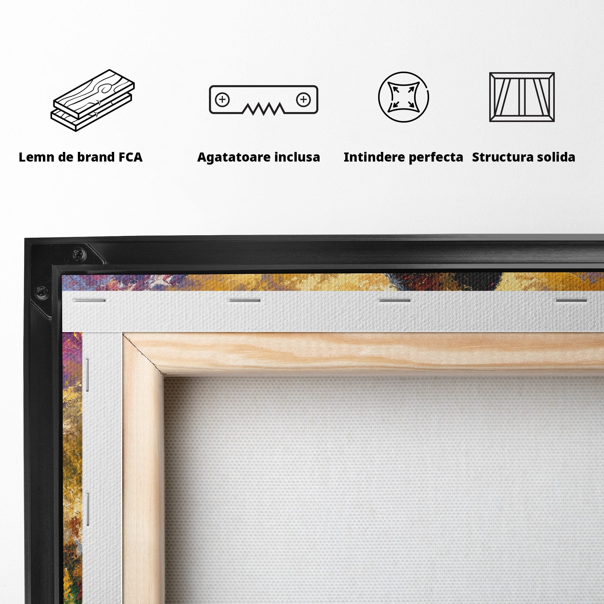 Tablou Canvas Premium LuxCanva® M1670, Gorila Majestoasa, Gorila, Munti, Natura, Wildlife, Living, Culori Vibrante