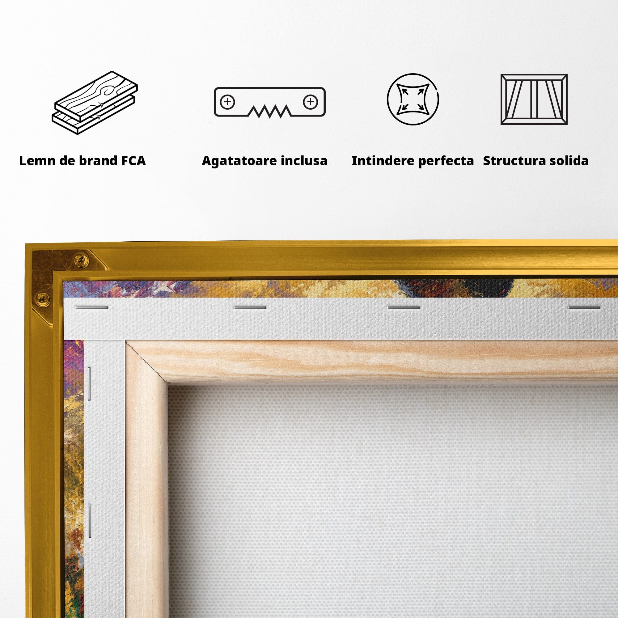 Tablou Canvas Premium LuxCanva® M1670, Gorila Majestoasa, Gorila, Munti, Natura, Wildlife, Living, Culori Vibrante