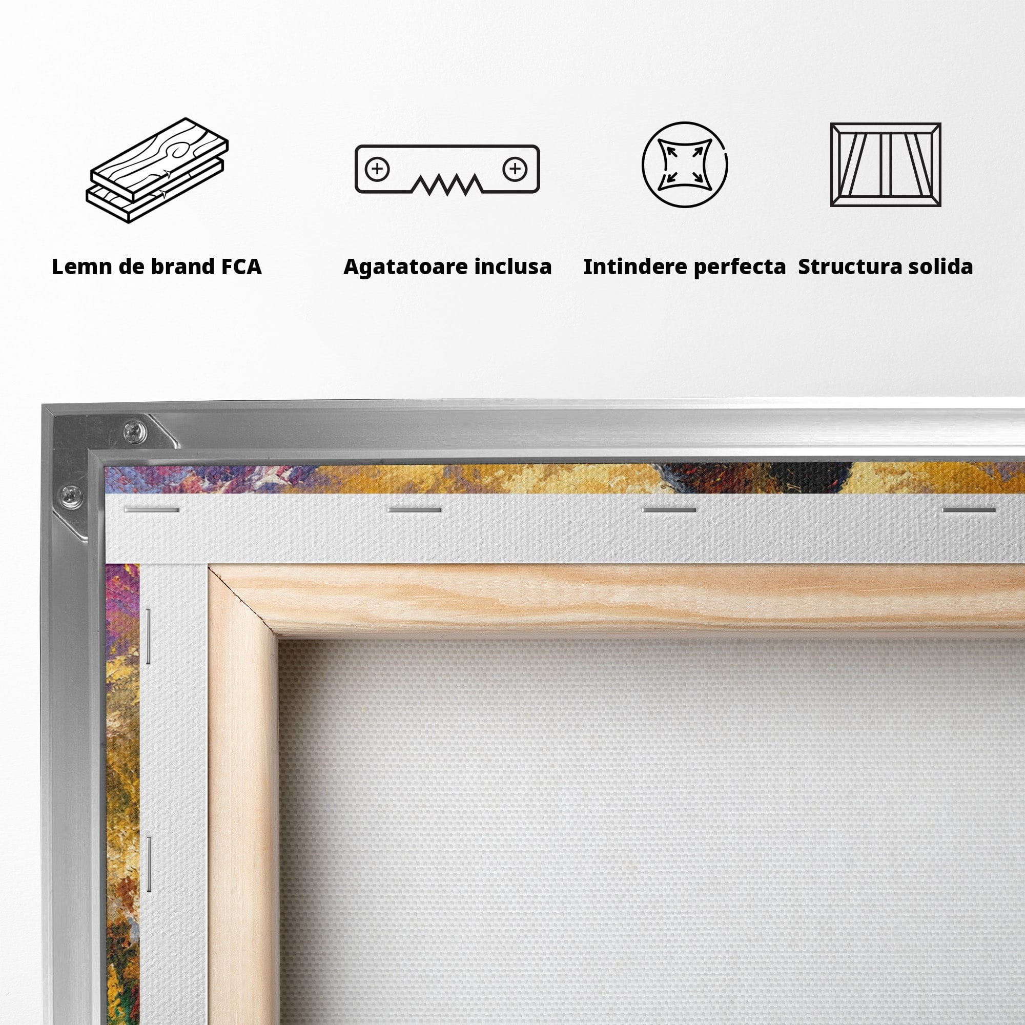 Tablou Canvas Premium LuxCanva® M1670, Gorila Majestoasa, Gorila, Munti, Natura, Wildlife, Living, Culori Vibrante