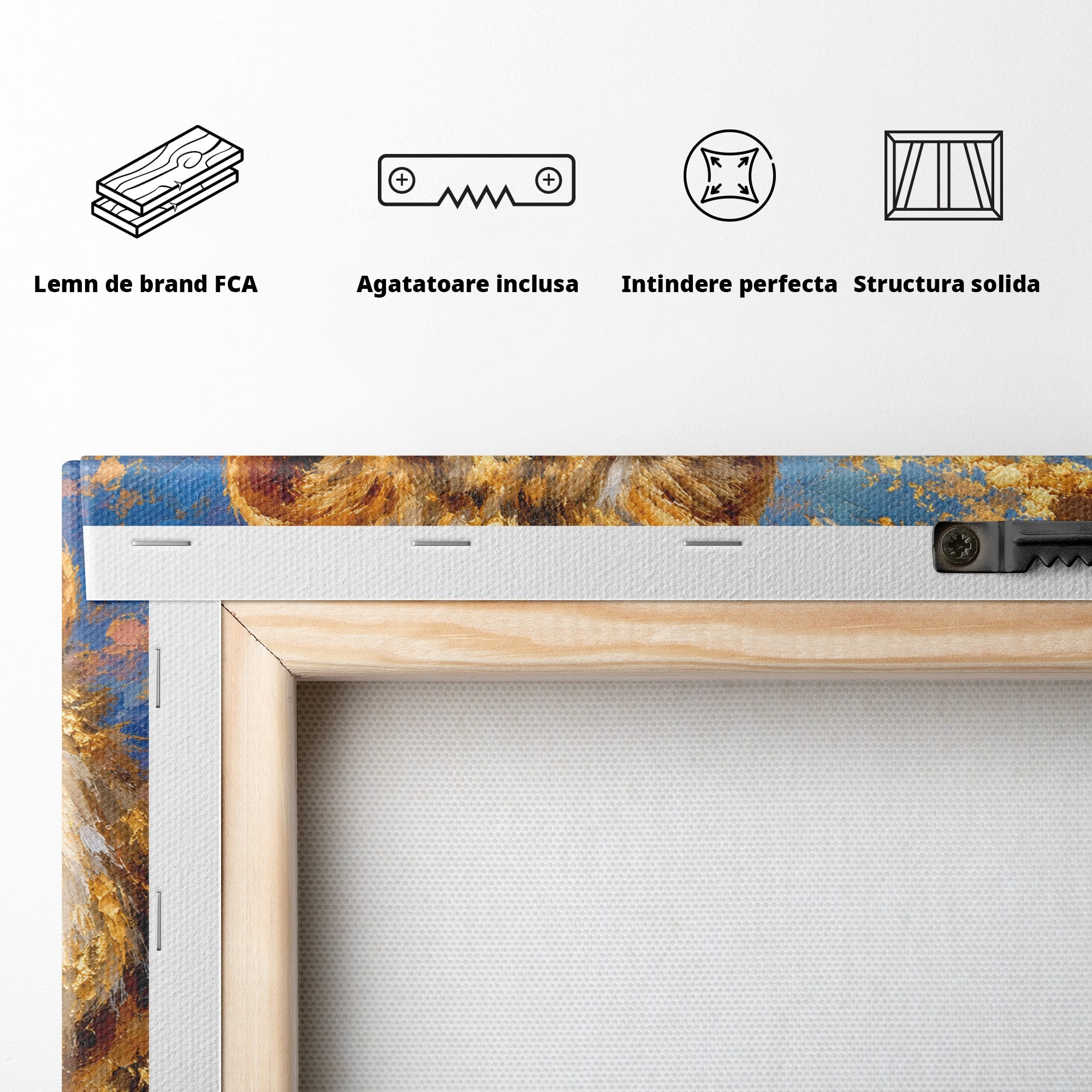 Tablou Canvas Premium LuxCanva® M1671, Privirea Leului, Leu, Apus, Natura, Animale, Living, Culori Vibrante