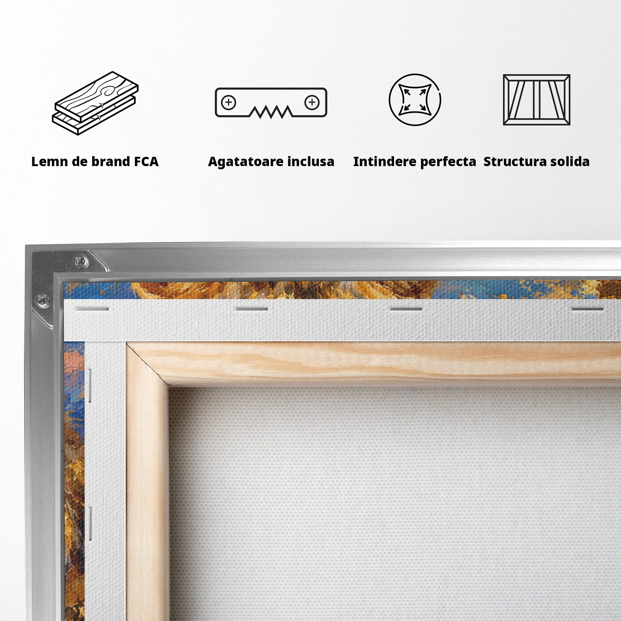 Tablou Canvas Premium LuxCanva® M1671, Privirea Leului, Leu, Apus, Natura, Animale, Living, Culori Vibrante