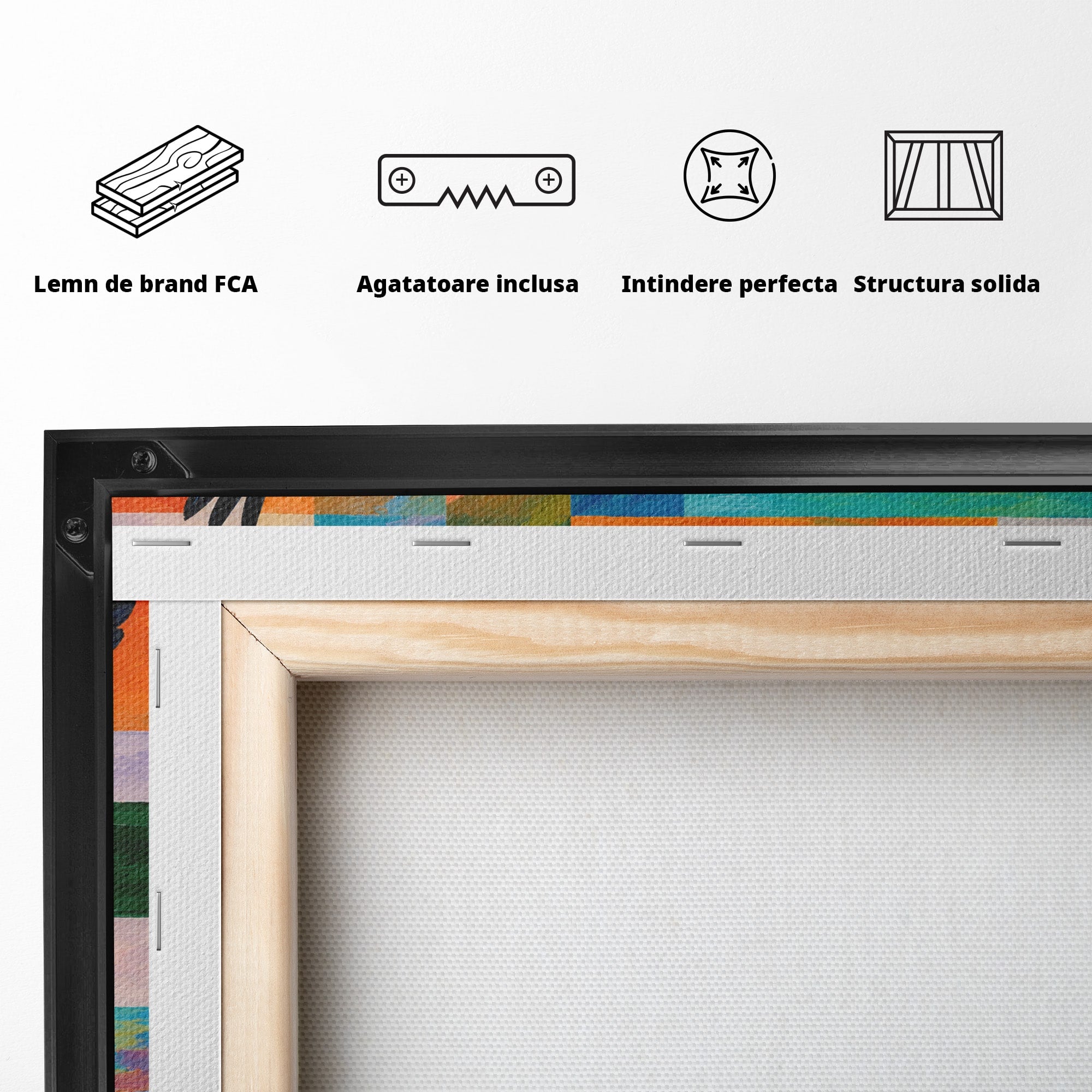 Tablou Canvas Premium LuxCanva® M1673, Zborul Ratei Salbatice, Rata, Zbor, Apus, Peisaj, Living, Culori Vibrante