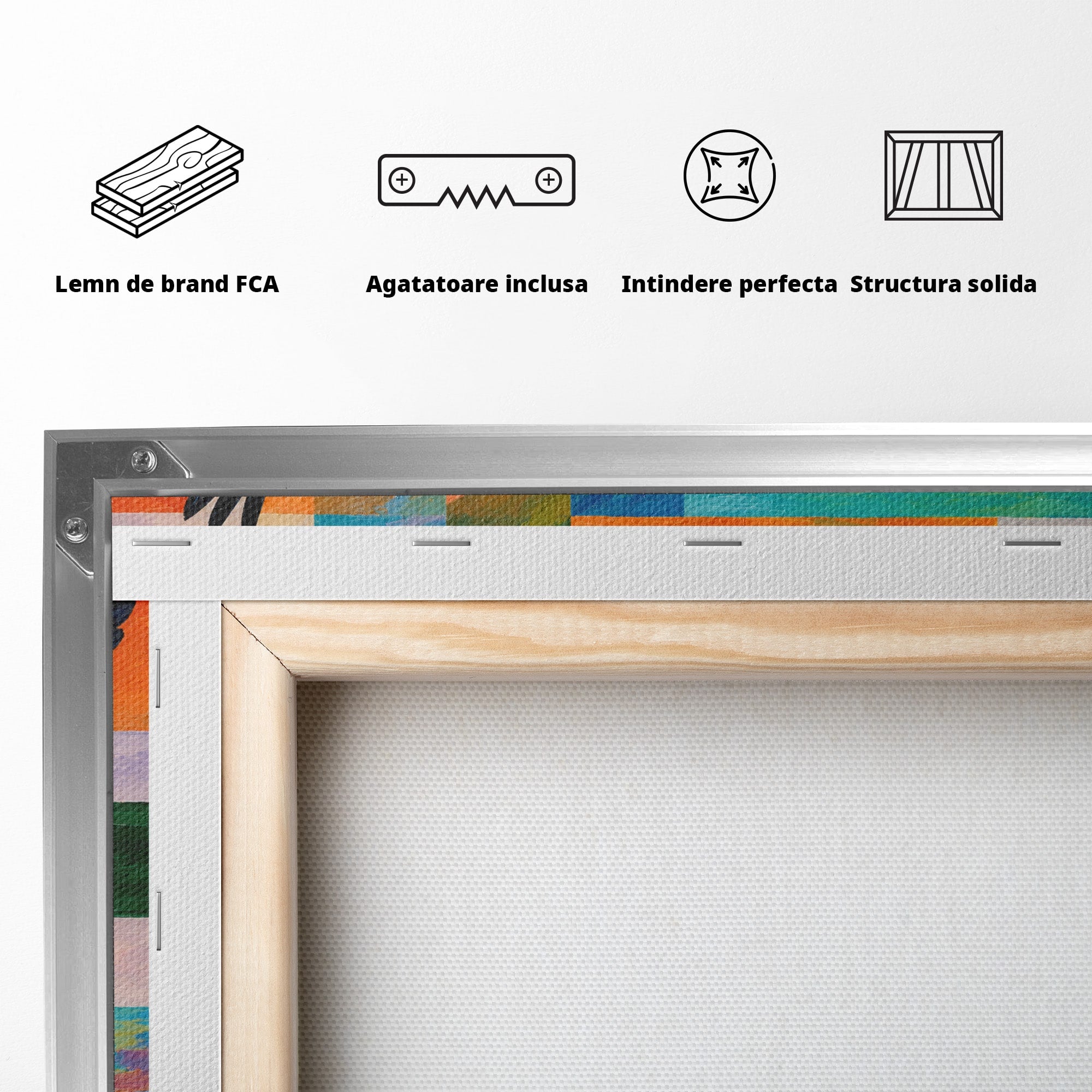 Tablou Canvas Premium LuxCanva® M1673, Zborul Ratei Salbatice, Rata, Zbor, Apus, Peisaj, Living, Culori Vibrante