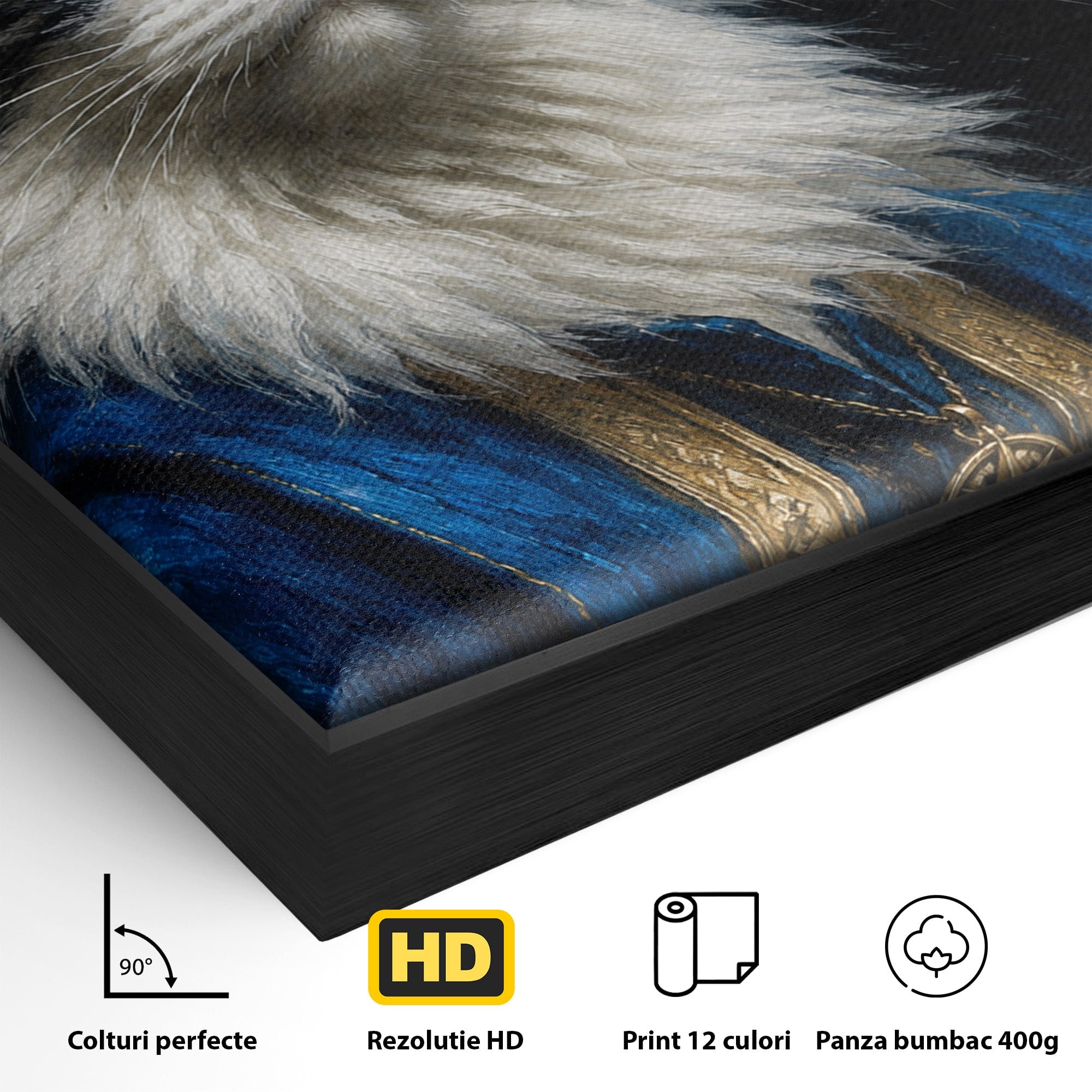 Tablou Canvas Premium LuxCanva® M1674, Pisica Magica, Pisica, Magie, Portret, Animale, Dormitor, Culori Vibrante
