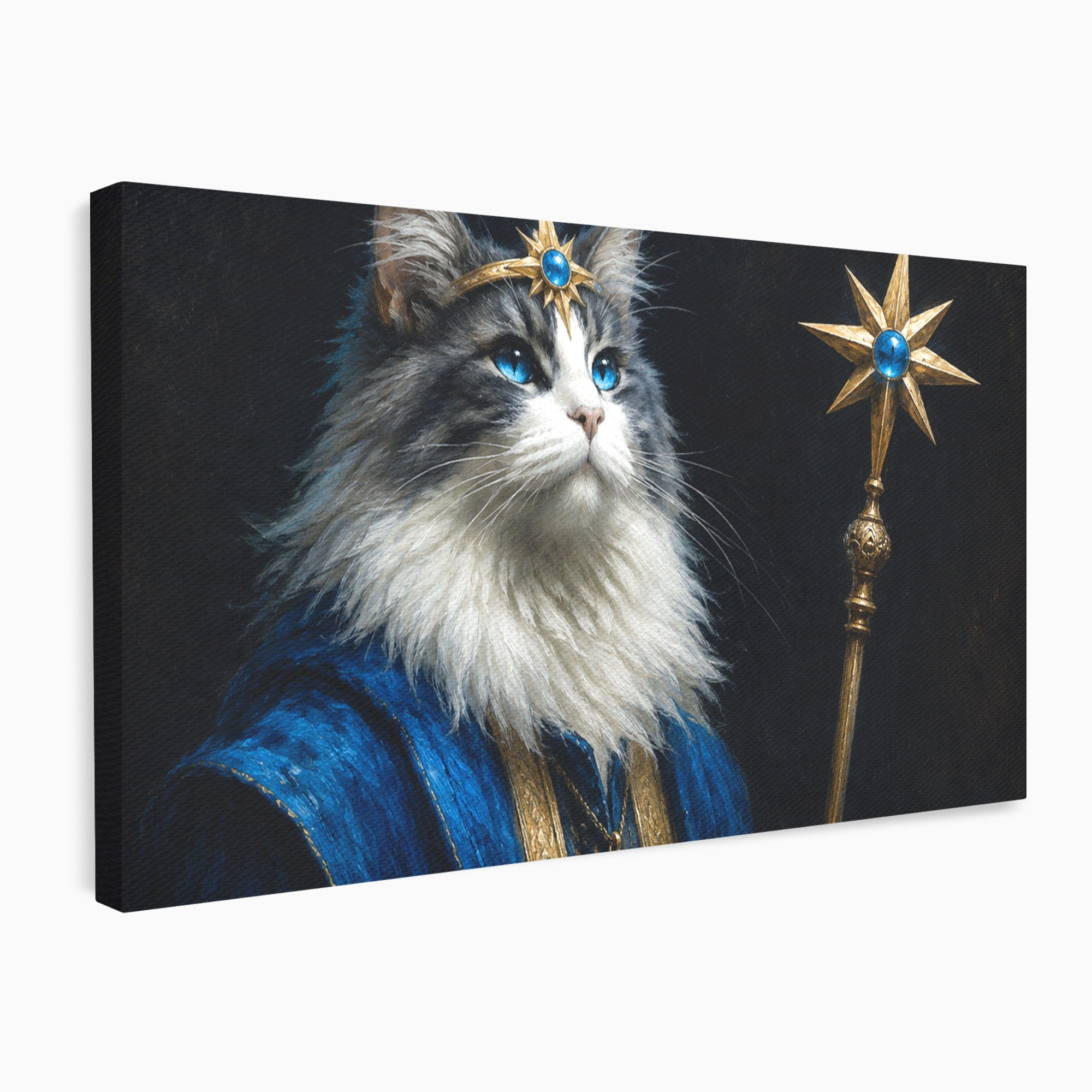 Tablou Canvas Premium LuxCanva® M1674, Pisica Magica, Pisica, Magie, Portret, Animale, Dormitor, Culori Vibrante