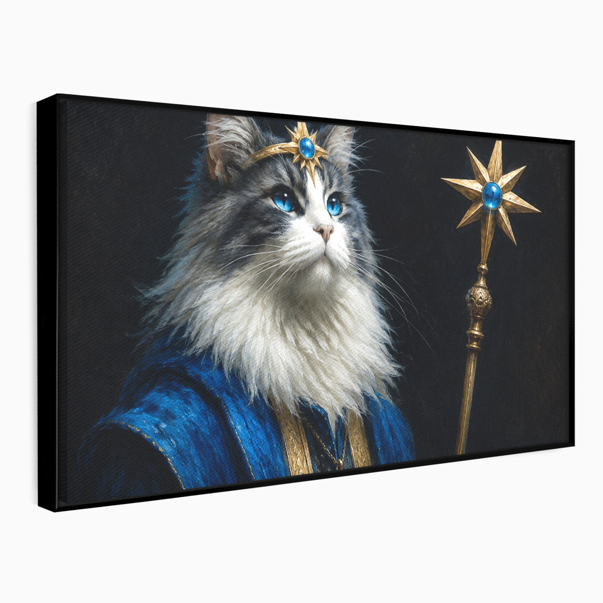 Tablou Canvas Premium LuxCanva® M1674, Pisica Magica, Pisica, Magie, Portret, Animale, Dormitor, Culori Vibrante