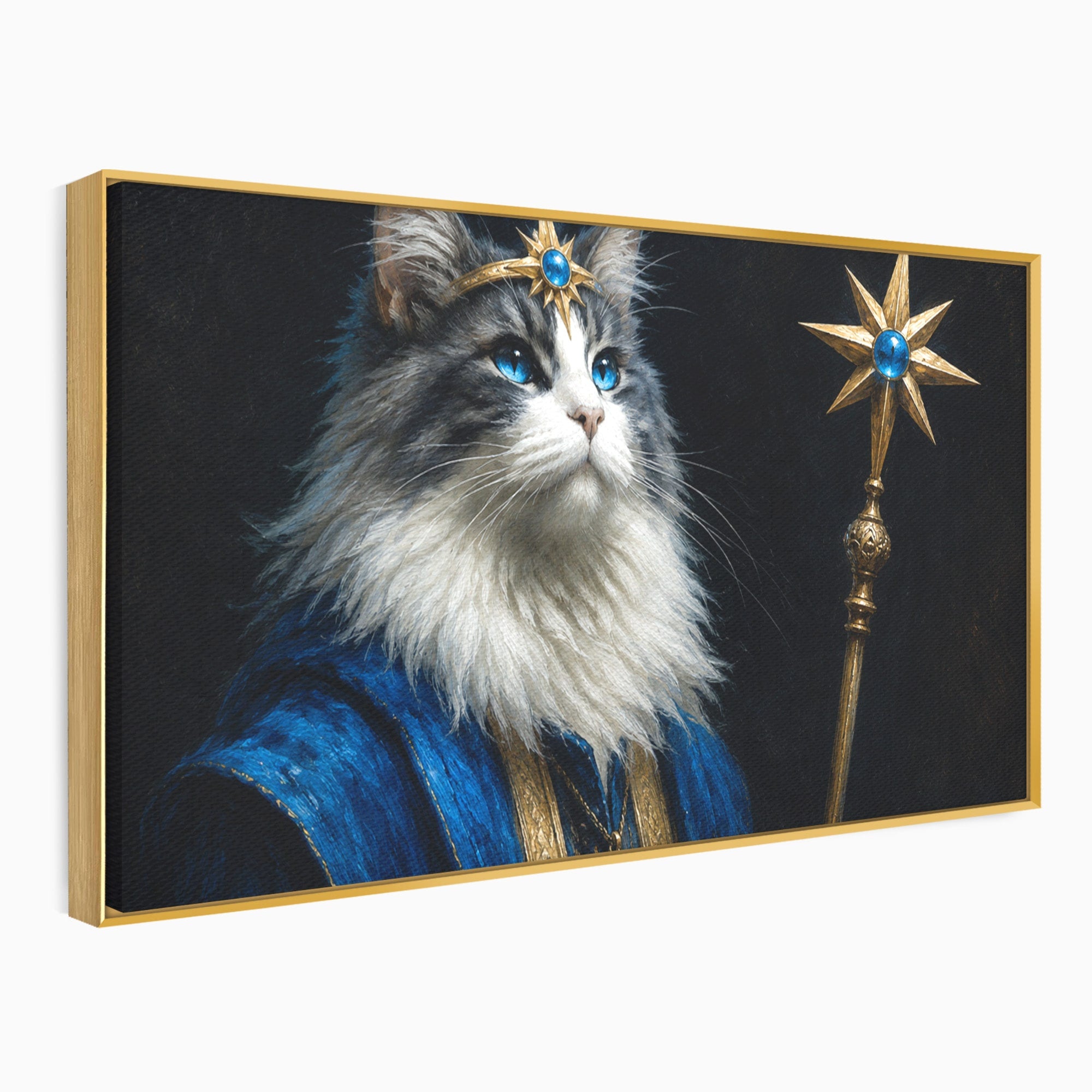 Tablou Canvas Premium LuxCanva® M1674, Pisica Magica, Pisica, Magie, Portret, Animale, Dormitor, Culori Vibrante