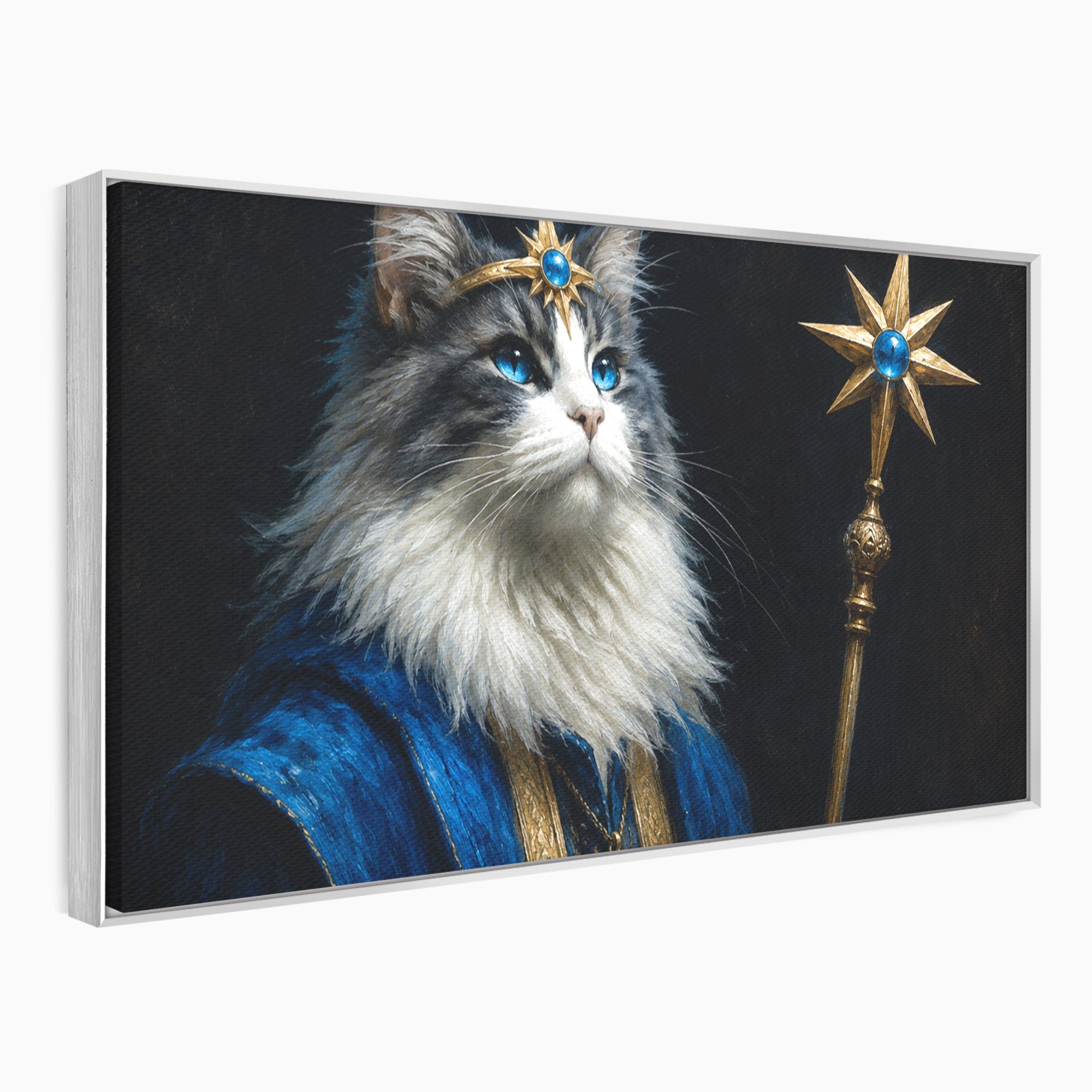 Tablou Canvas Premium LuxCanva® M1674, Pisica Magica, Pisica, Magie, Portret, Animale, Dormitor, Culori Vibrante