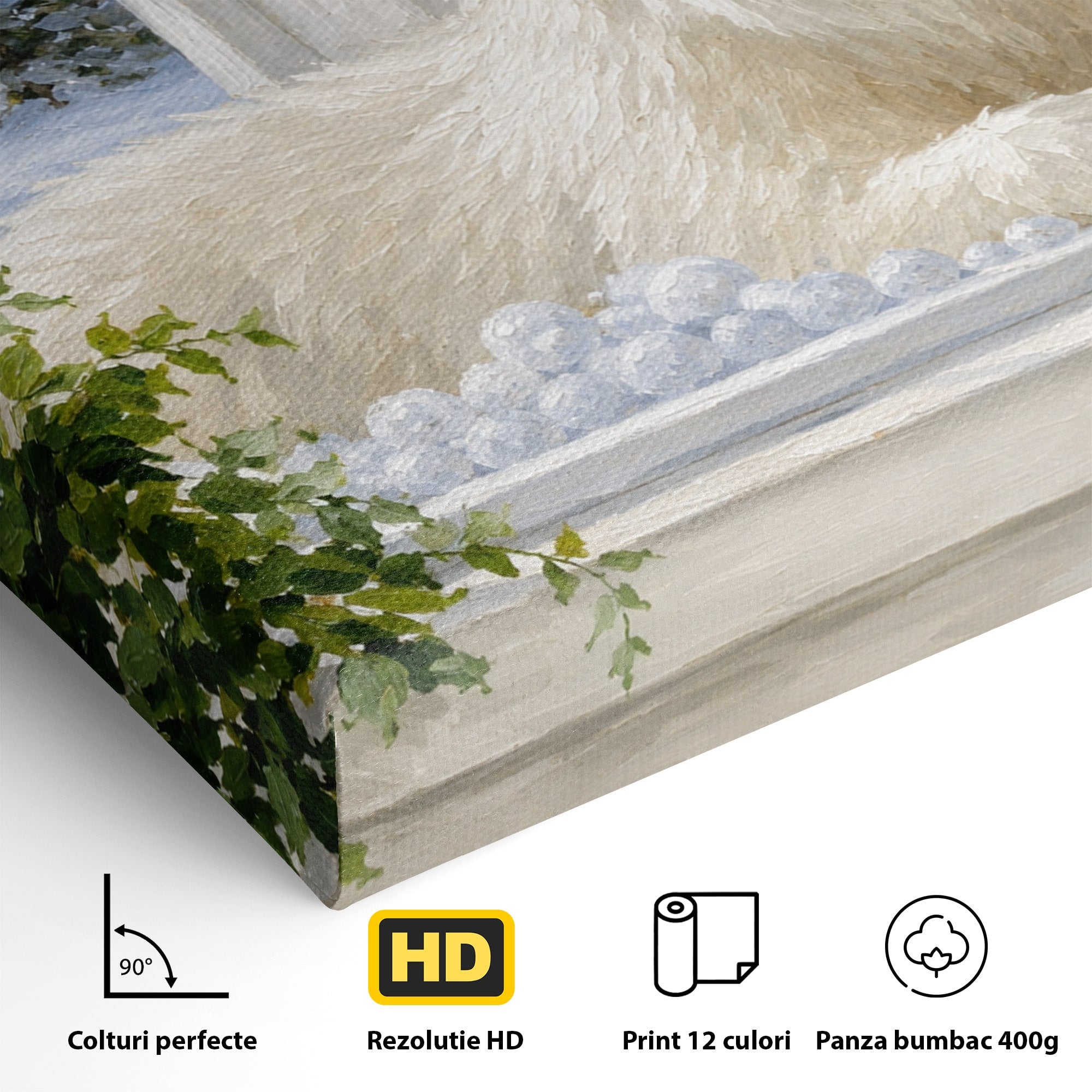 Tablou Canvas Premium LuxCanva® M1675, Urs Polar La Fereastra, Urs Polar, Iarna, Fereastra, Living, Natura, Culori Vibrante