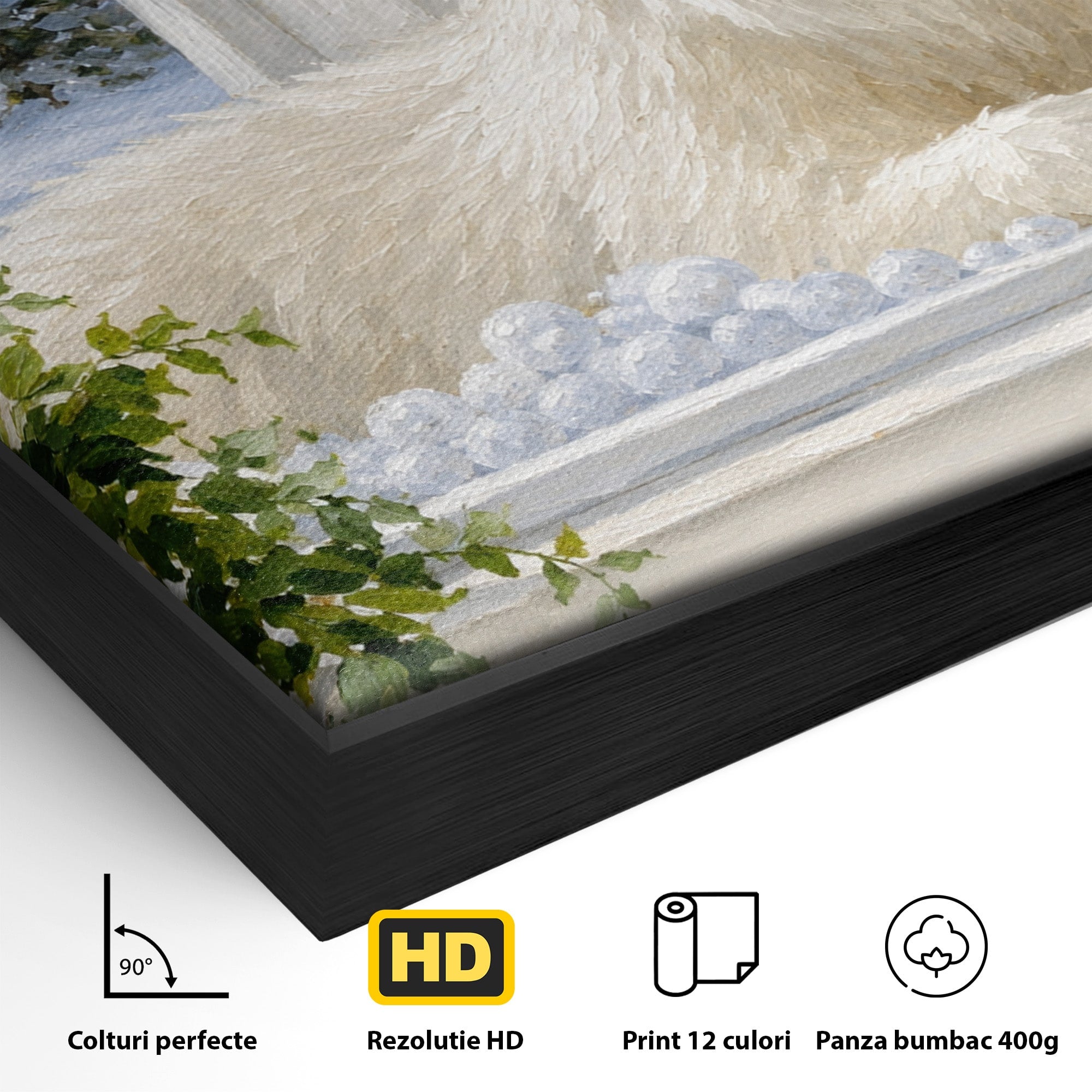 Tablou Canvas Premium LuxCanva® M1675, Urs Polar La Fereastra, Urs Polar, Iarna, Fereastra, Living, Natura, Culori Vibrante