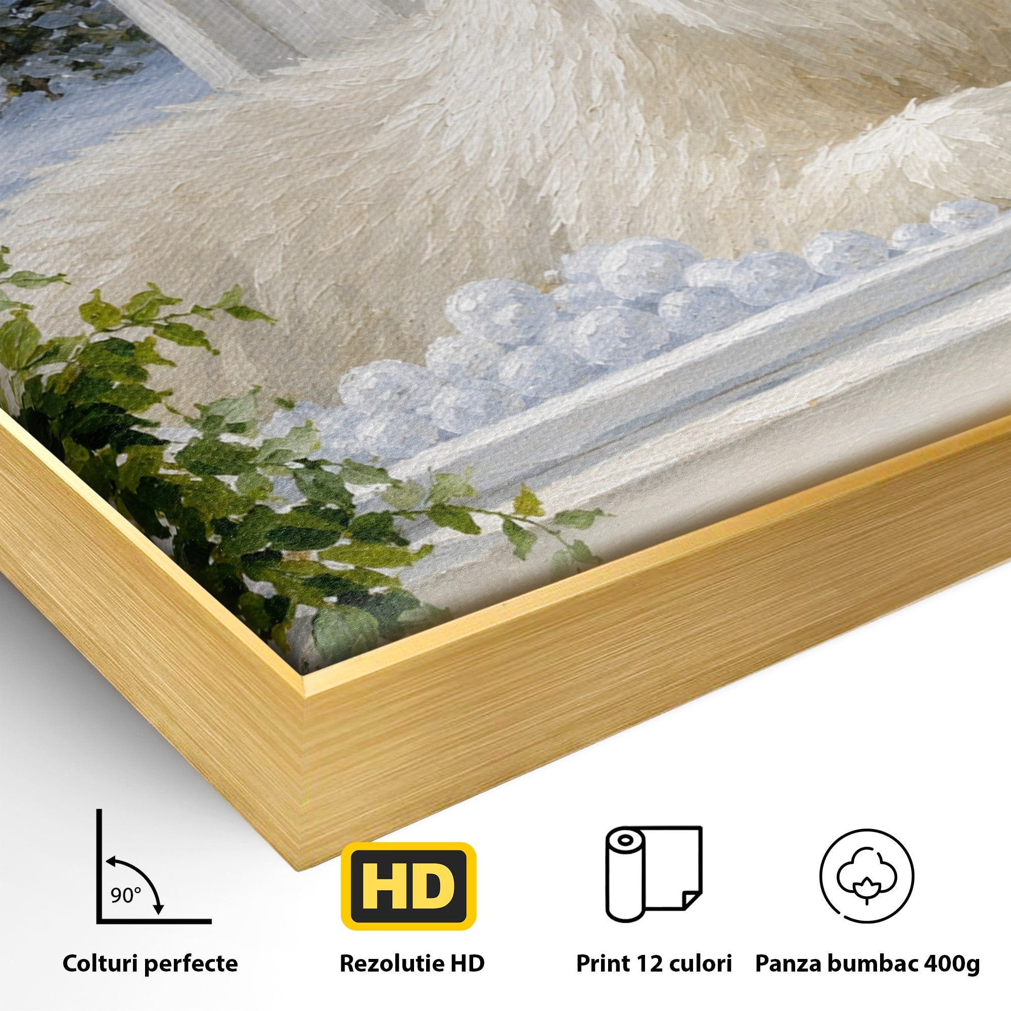 Tablou Canvas Premium LuxCanva® M1675, Urs Polar La Fereastra, Urs Polar, Iarna, Fereastra, Living, Natura, Culori Vibrante