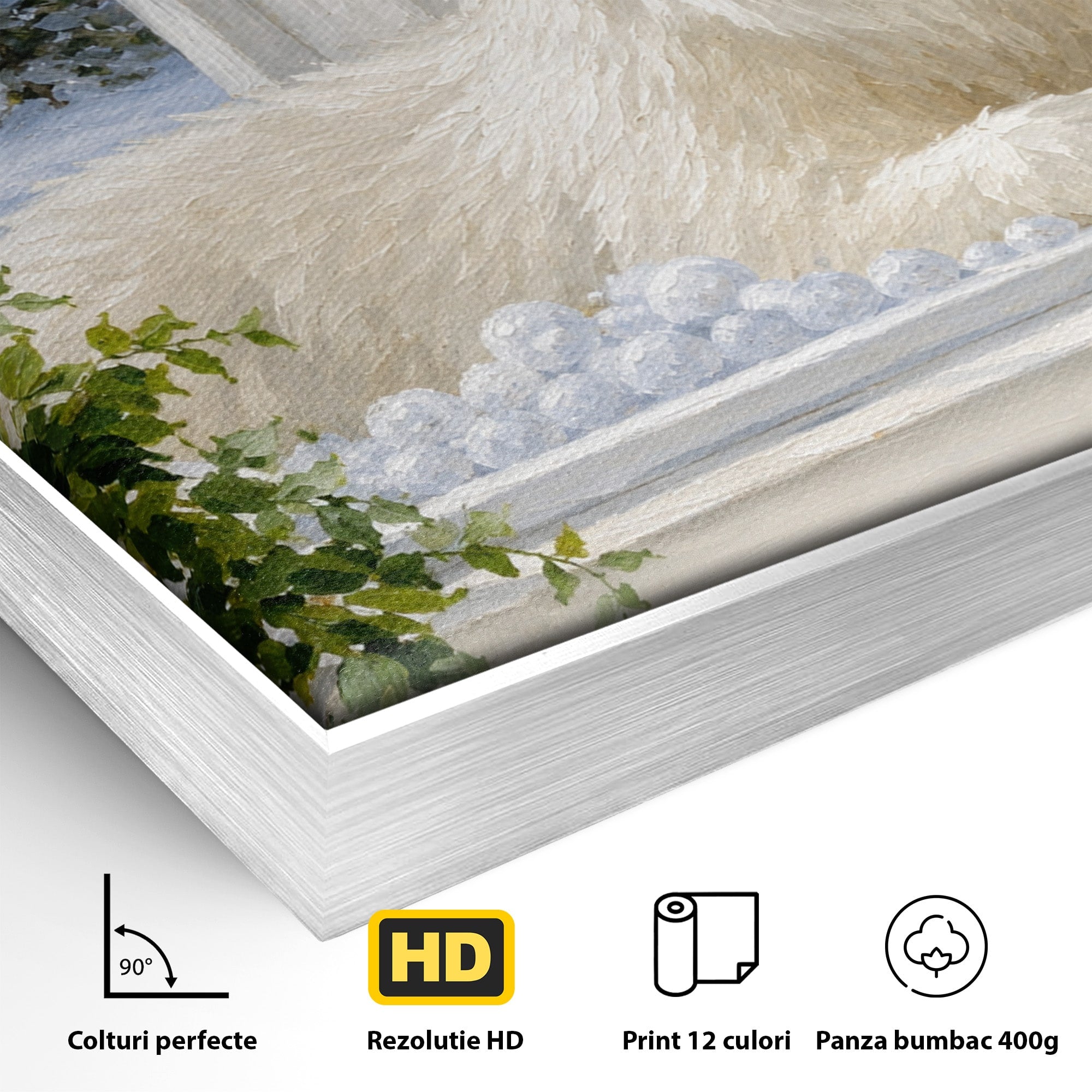 Tablou Canvas Premium LuxCanva® M1675, Urs Polar La Fereastra, Urs Polar, Iarna, Fereastra, Living, Natura, Culori Vibrante