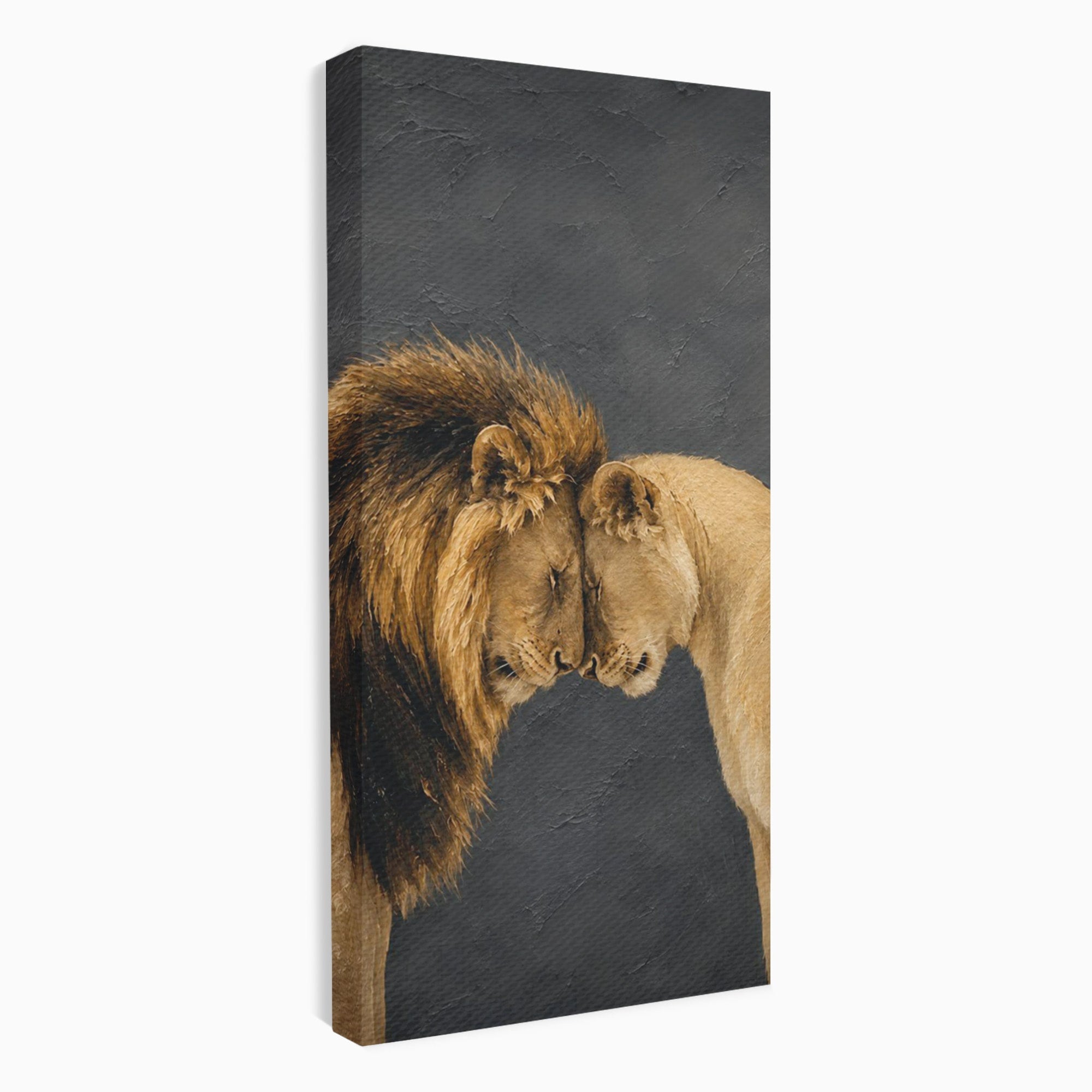 Tablou Canvas Premium LuxCanva® M1677, Leii Indragostiti, Leu, Dragoste, Wildlife, Dormitor, Living, Culori Vibrante
