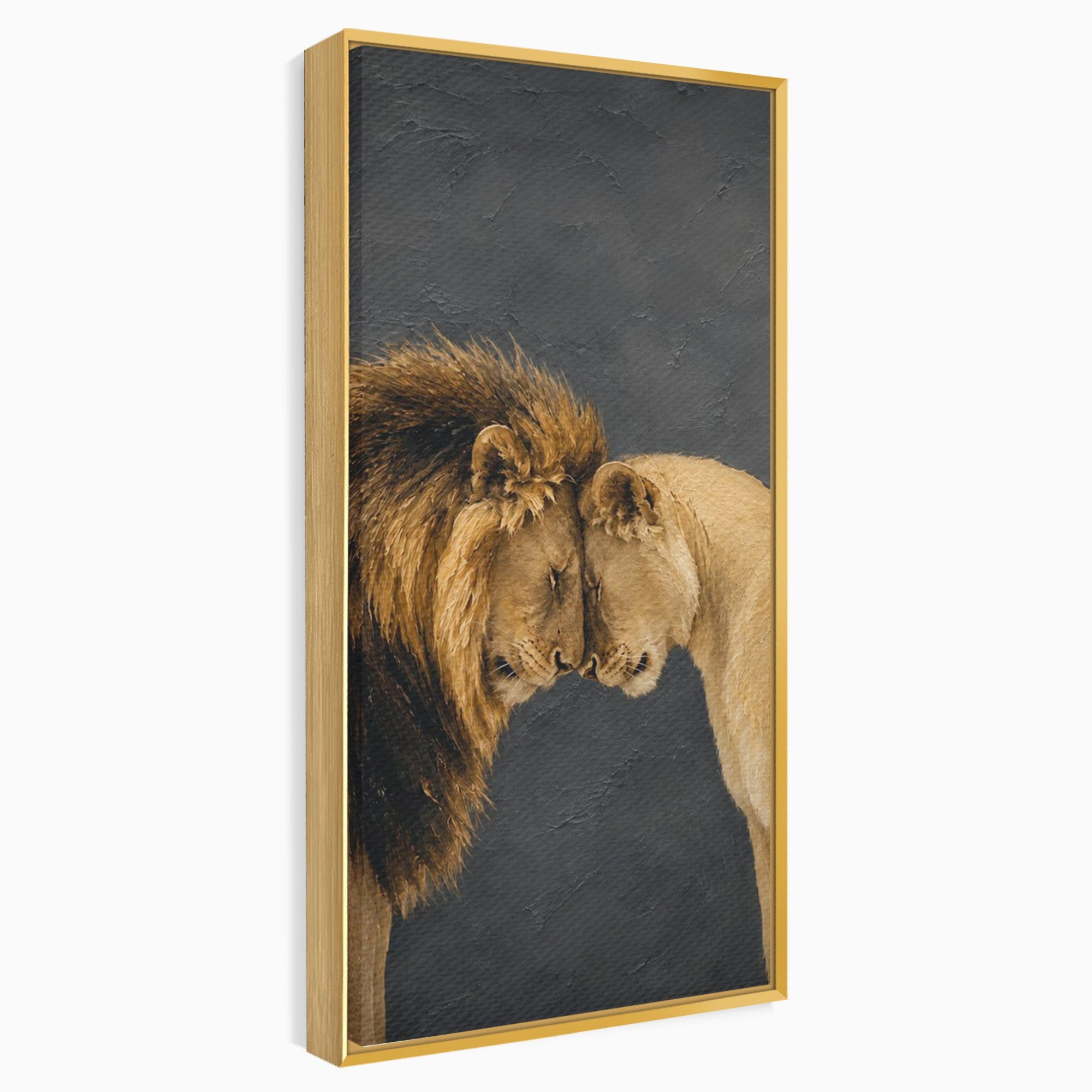 Tablou Canvas Premium LuxCanva® M1677, Leii Indragostiti, Leu, Dragoste, Wildlife, Dormitor, Living, Culori Vibrante