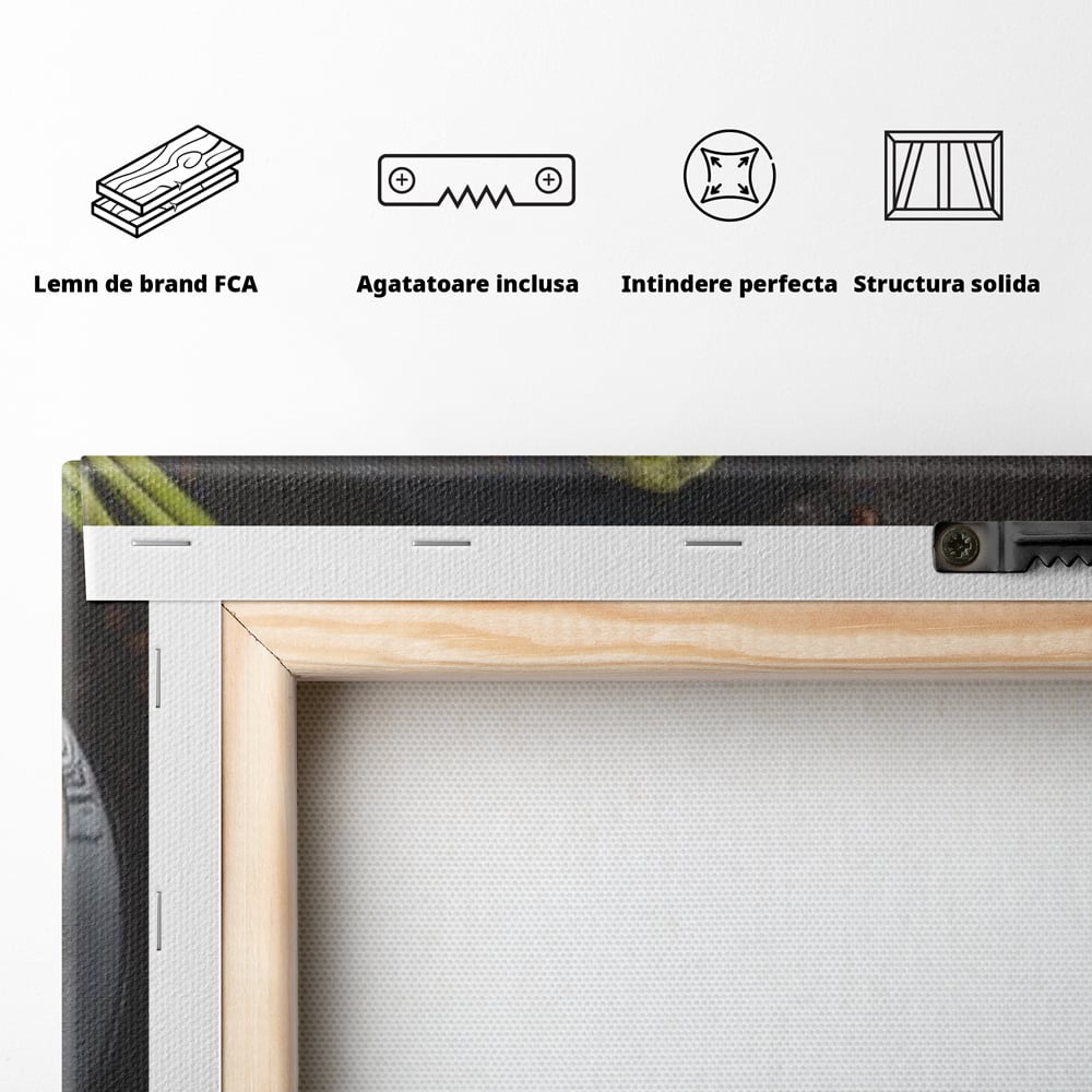 Leinwand Premium Canvas Wandbilder, LuxCanva® N1001, Farbenfreude, Pasta, Lebensmittel, Ravioli, Gastronomie, Teller, Gabel, Gabel, Italienisch, Geschmack, Gewürze, Restaurant, Küche
