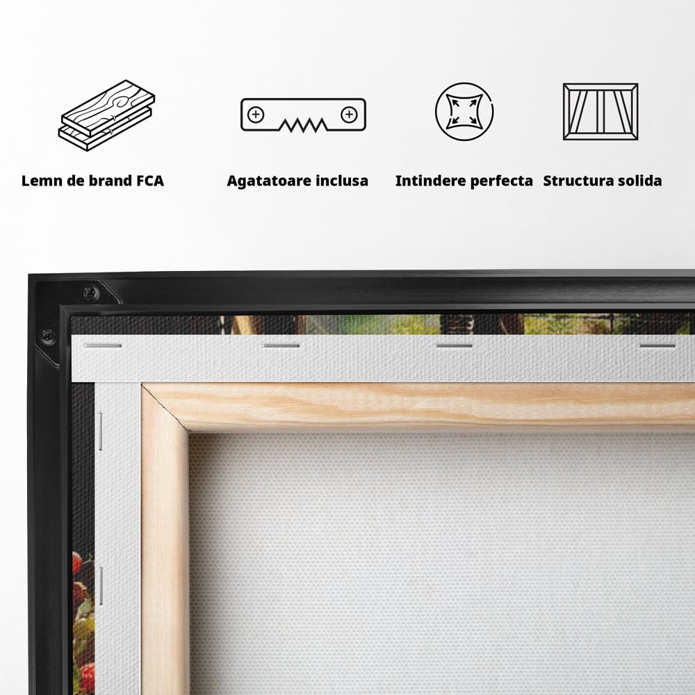 Leinwand Premium Canvas Wandbilder, LuxCanva® N1003, Ritual des Geschmacks, Käse, Obst, Brot, Rotwein, Flasche, Glas, rustikal, traditionell, rustikal, traditionell, Tisch, Restaurant, Küche