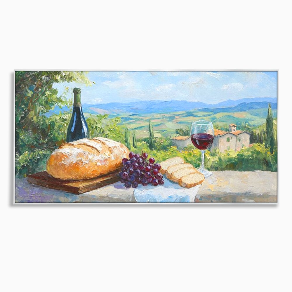 Tablou Canvas Premium, LuxCanva® N1005, Traditie si Gust, Rustic, Struguri, Paine, Vin Rosu, Sticla, Priveliste, Natura, Traditional, Mancare, Restaurant, Bucatarie