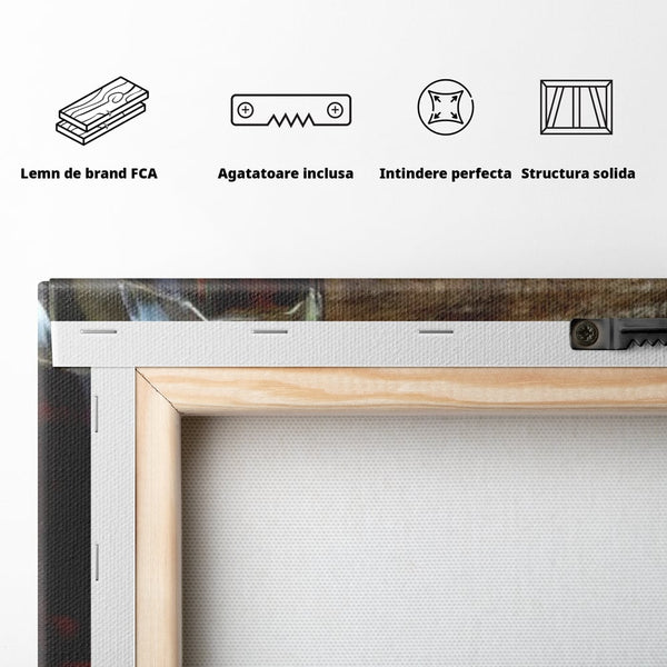 Tablou Canvas Premium, LuxCanva® N1009, Arta Degustarii, Coniac, Trabuc, Pahare, Bautura, Sticla, Elegant, Barbatesc, Clasic, Vintage, Bar, Restaurant, Bucatarie