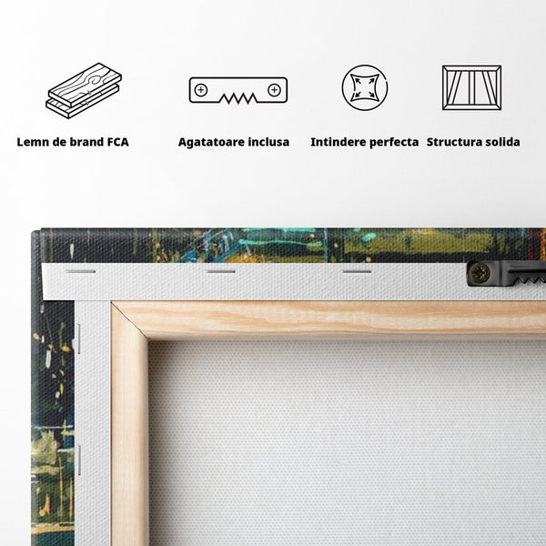 Tablou Canvas Premium, LuxCanva® N1010, Abendessen in der Altstadt, Location, Lichter, Essen, Atmosphäre, Nacht, Urban, Kulinarisch, Romantisch, Kneipe, Lounge, Bar, Restaurant, Küche