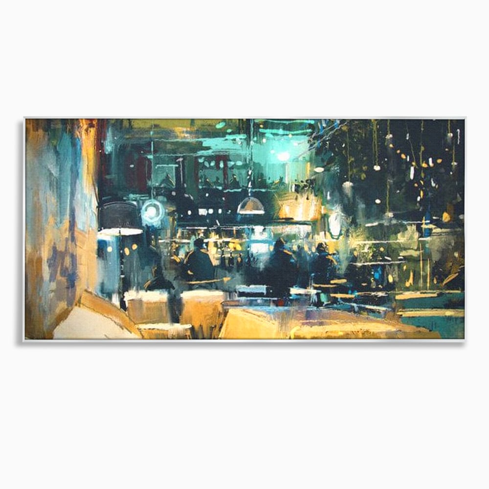 Tablou Canvas Premium, LuxCanva® N1010, Abendessen in der Altstadt, Location, Lichter, Essen, Atmosphäre, Nacht, Urban, Kulinarisch, Romantisch, Kneipe, Lounge, Bar, Restaurant, Küche