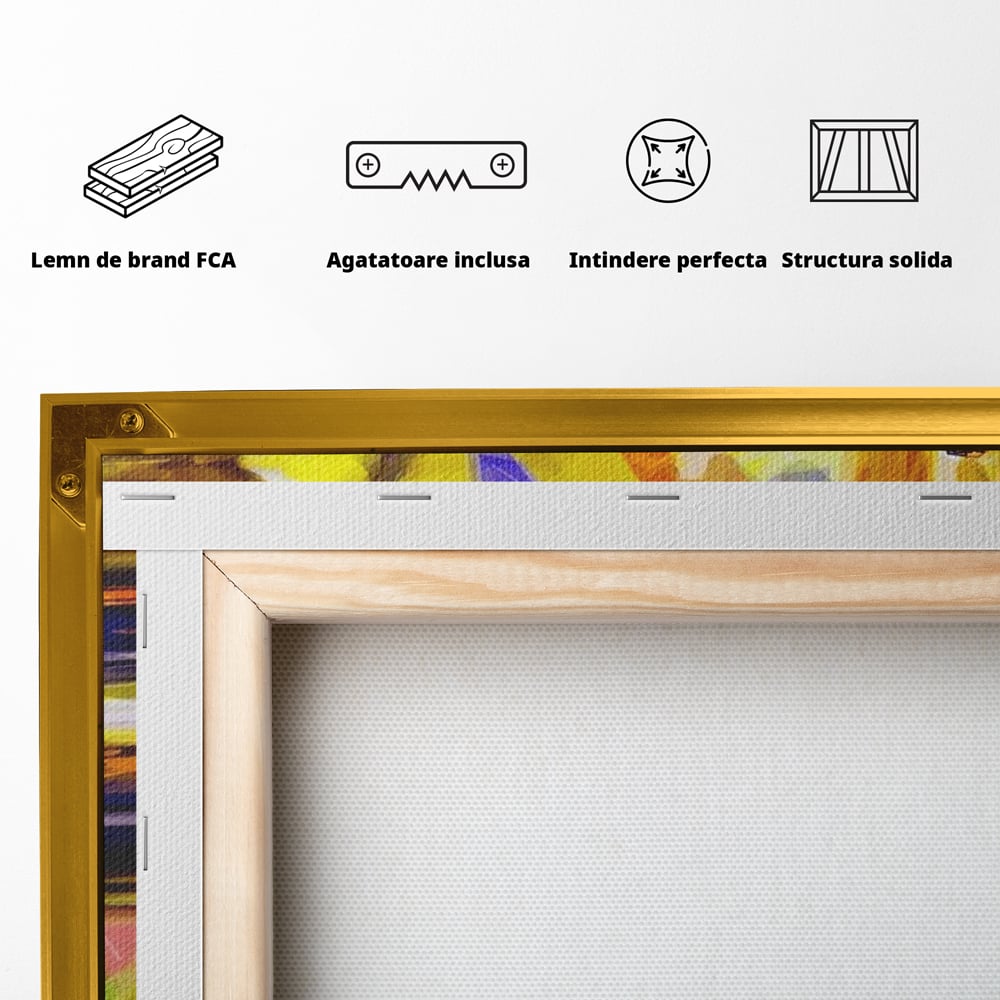 Tablou Canvas Premium, LuxCanva® N1012, Culorile Cramei, Arta Abstracta, Pictura, Culori Vibrante, Sticle, Pahare, Vin Rosu, Bautura, Pub, Lounge, Bar, Restaurant, Bucatarie