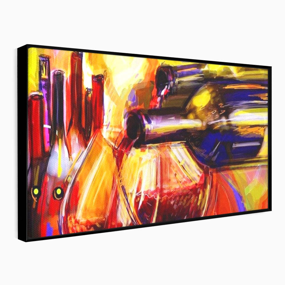 Tablou Canvas Premium, LuxCanva® N1012, Culorile Cramei, Arta Abstracta, Pictura, Culori Vibrante, Sticle, Pahare, Vin Rosu, Bautura, Pub, Lounge, Bar, Restaurant, Bucatarie