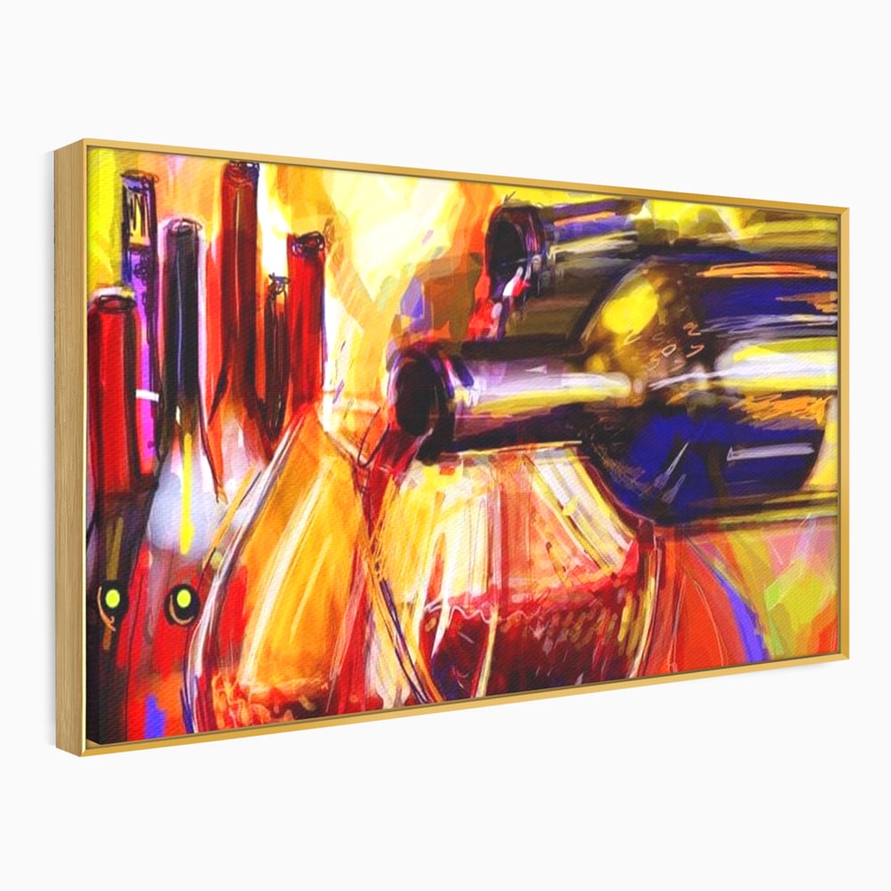 Tablou Canvas Premium, LuxCanva® N1012, Culorile Cramei, Arta Abstracta, Pictura, Culori Vibrante, Sticle, Pahare, Vin Rosu, Bautura, Pub, Lounge, Bar, Restaurant, Bucatarie