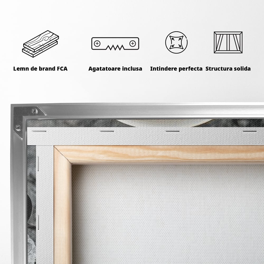 Tablou Canvas Premium, LuxCanva® N1020, Harta de Aur, Cafea, Espresso, Harta Lumii, Auriu, Negru, Aroma, Continente, Elegant, Lux, Pub, Lounge, Bar, Restaurant, Bucatarie