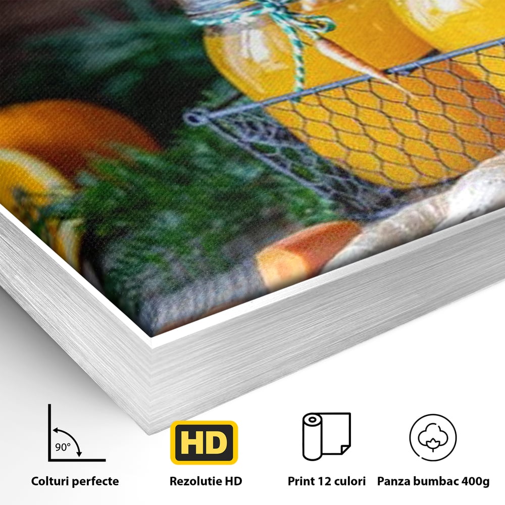 Tablou Canvas Premium, LuxCanva® N1021, Mix Perfect de Vitamine, Suc, Fructe, Legume, Portocale, Morcov, Fresh, Energie, Sanatate, Organic, Racoritor, Pub, Lounge, Bar, Restaurant, Bucatarie