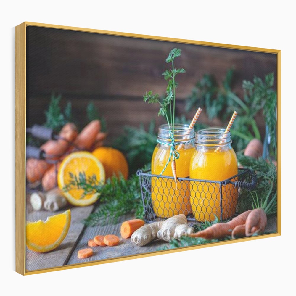 Tablou Canvas Premium, LuxCanva® N1021, Mix Perfect de Vitamine, Suc, Fructe, Legume, Portocale, Morcov, Fresh, Energie, Sanatate, Organic, Racoritor, Pub, Lounge, Bar, Restaurant, Bucatarie