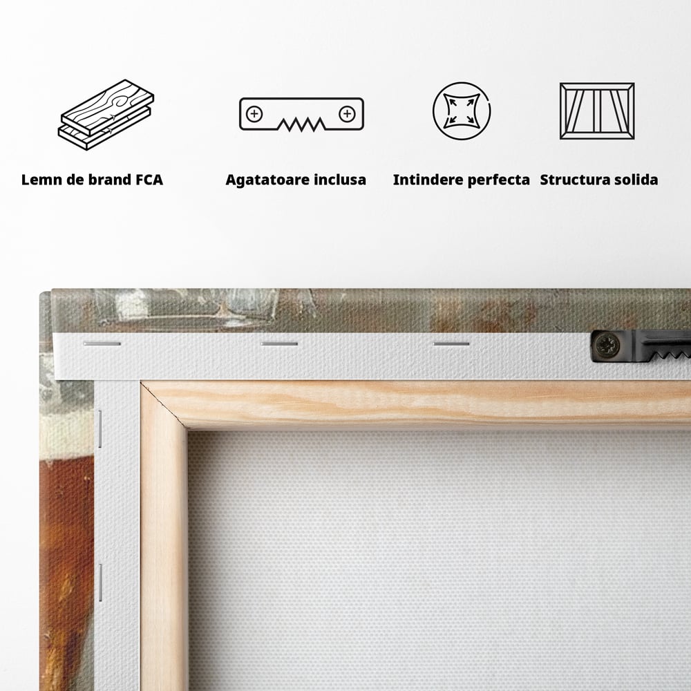 Leinwand Premium Canvas Wandkunst, LuxCanva® N1024, Getränk der Champions, Fußball, Amerikanisch, Ball, Bier, Glas, Schaum, Sport, Spiel, Entspannung, Entspannung, Sieg, Rustikal, Kneipe, Bar, Restaurant, Küche