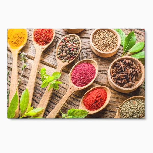 Tablou Canvas Premium, LuxCanva® N1025, Esente Orientale, Condimente, Plante Aromatice, Mirodenii, Ingrediente, Natural, Gust, Aroma, Boabe, Gastronomie, Restaurant, Bucatarie