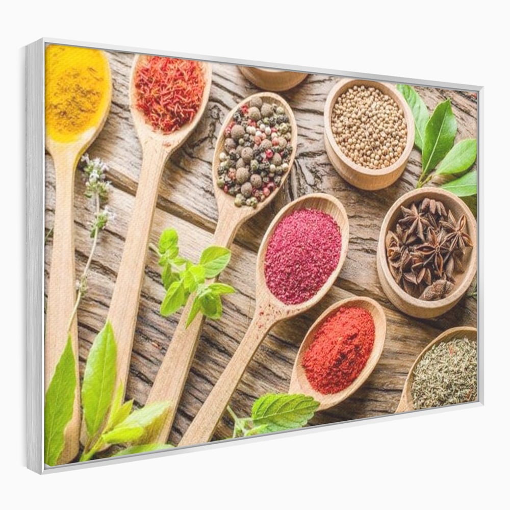 Tablou Canvas Premium, LuxCanva® N1025, Esente Orientale, Condimente, Plante Aromatice, Mirodenii, Ingrediente, Natural, Gust, Aroma, Boabe, Gastronomie, Restaurant, Bucatarie