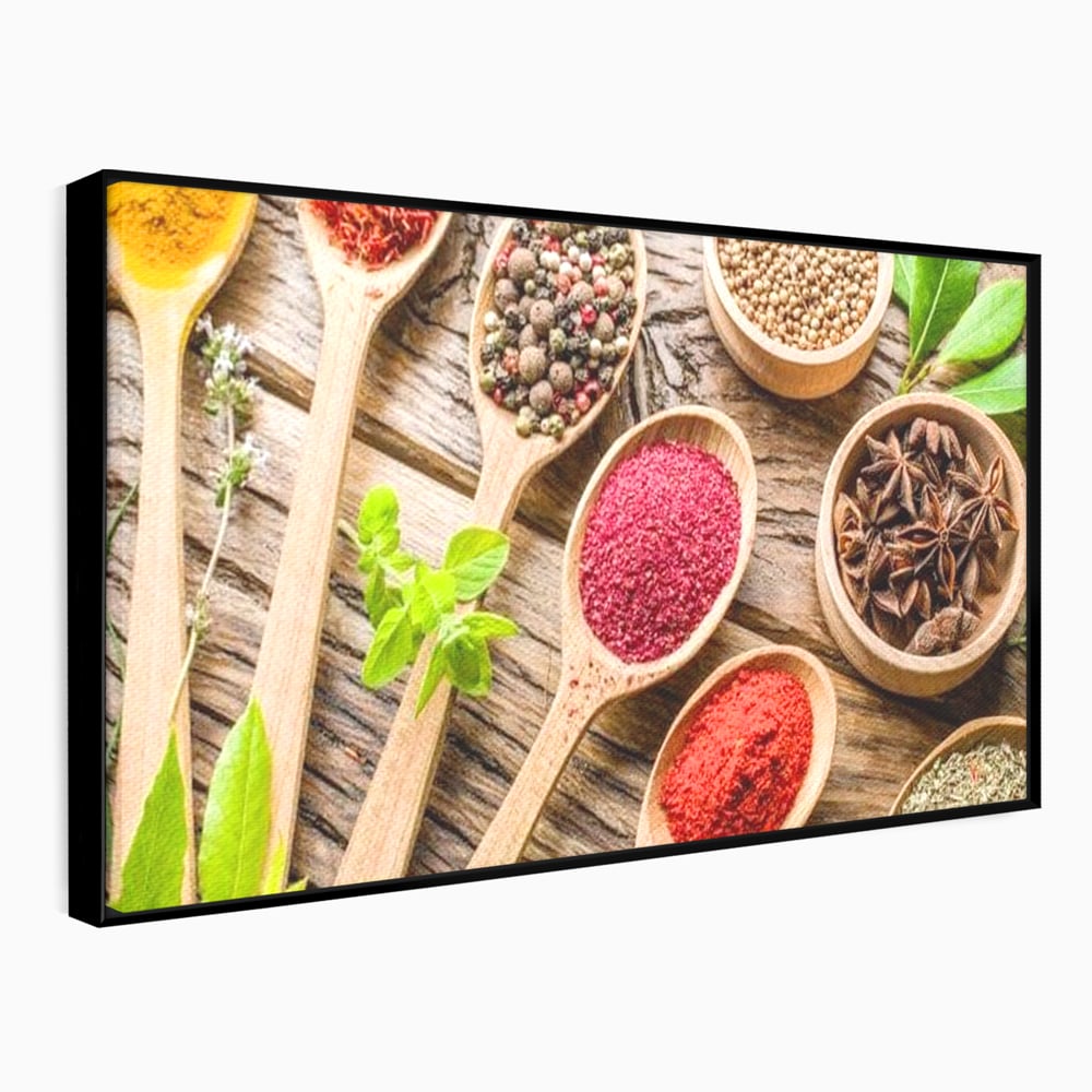Tablou Canvas Premium, LuxCanva® N1025, Esente Orientale, Condimente, Plante Aromatice, Mirodenii, Ingrediente, Natural, Gust, Aroma, Boabe, Gastronomie, Restaurant, Bucatarie