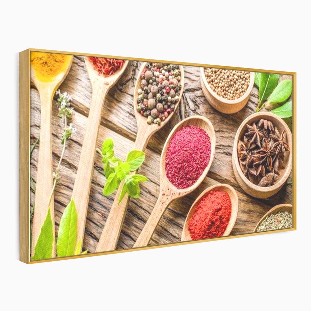Tablou Canvas Premium, LuxCanva® N1025, Esente Orientale, Condimente, Plante Aromatice, Mirodenii, Ingrediente, Natural, Gust, Aroma, Boabe, Gastronomie, Restaurant, Bucatarie
